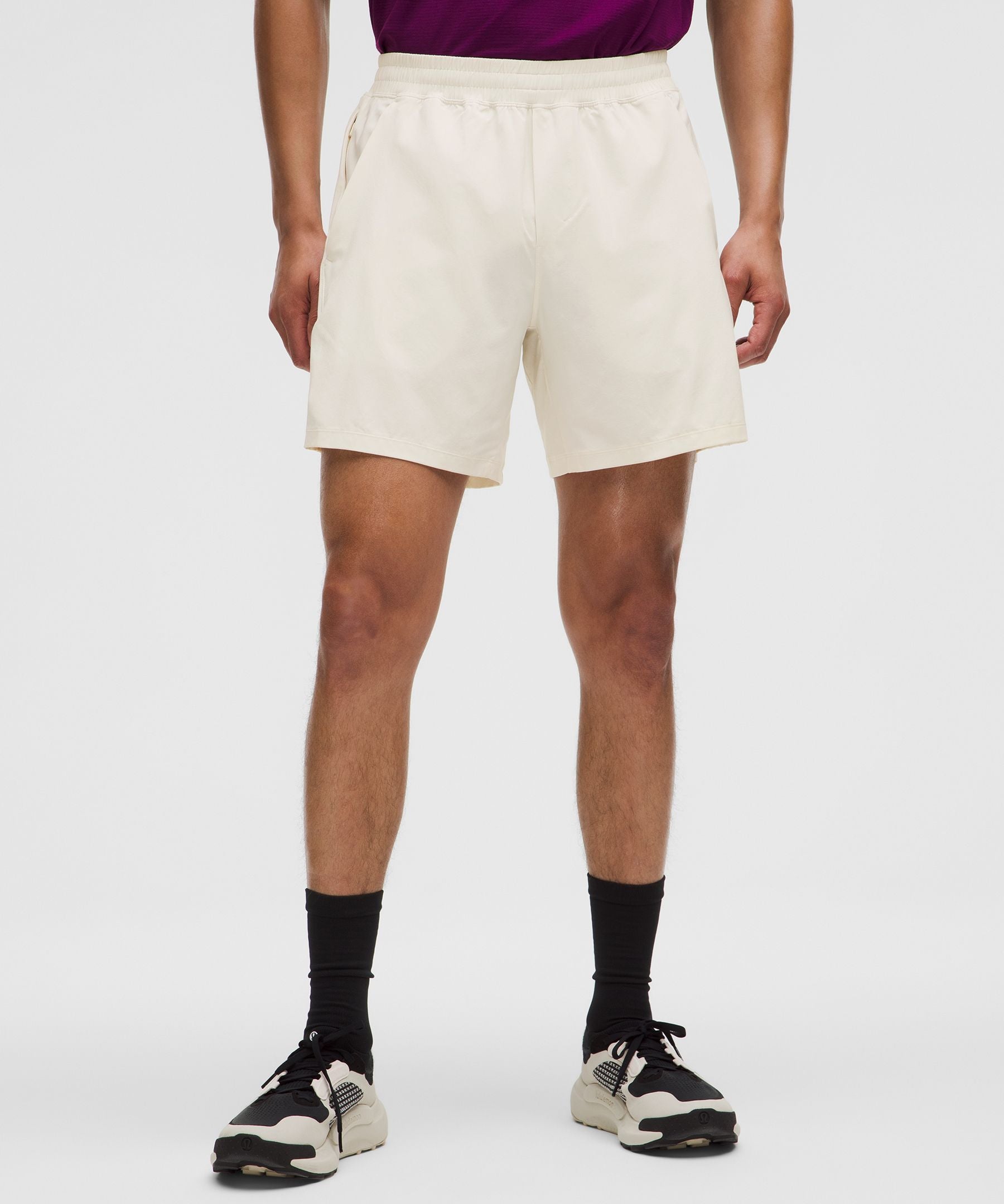 Lululemon Pace Breaker Linerless Short 7" Light Ivory