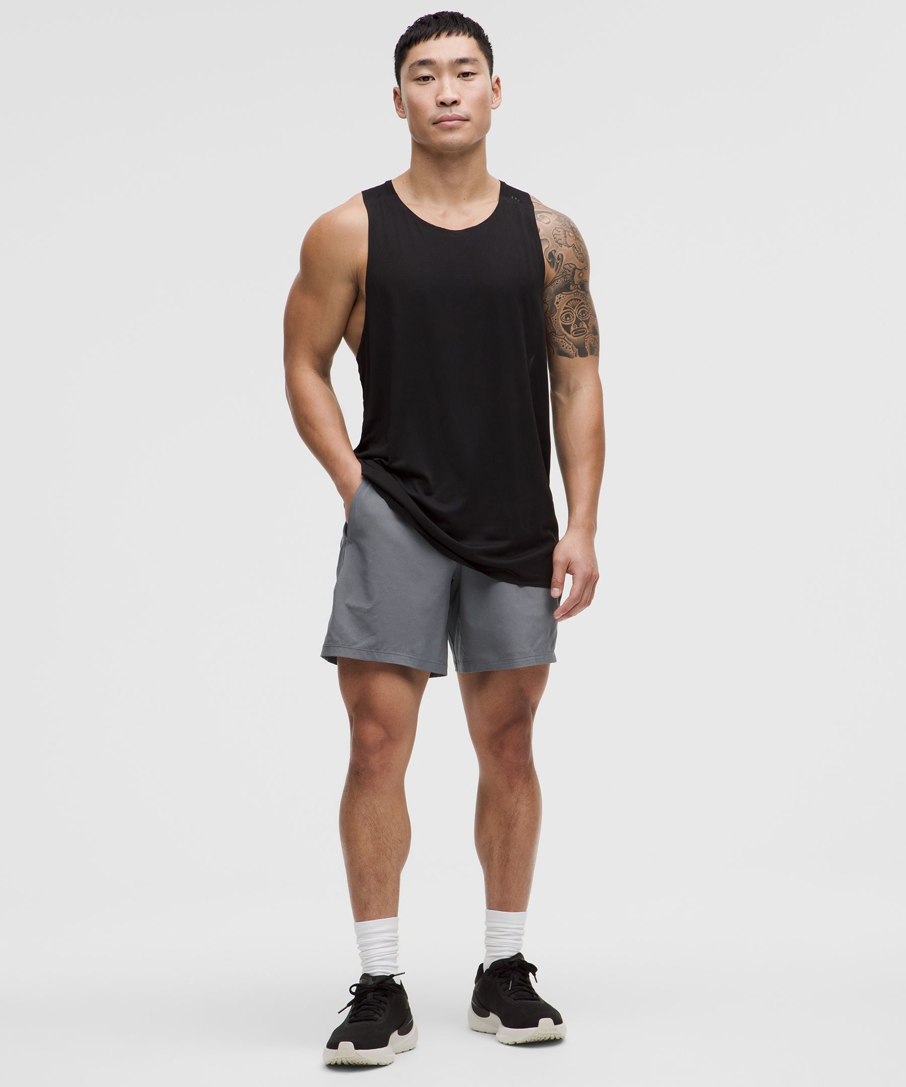 Lululemon Pace Breaker Linerless Short 7" Solar Grey