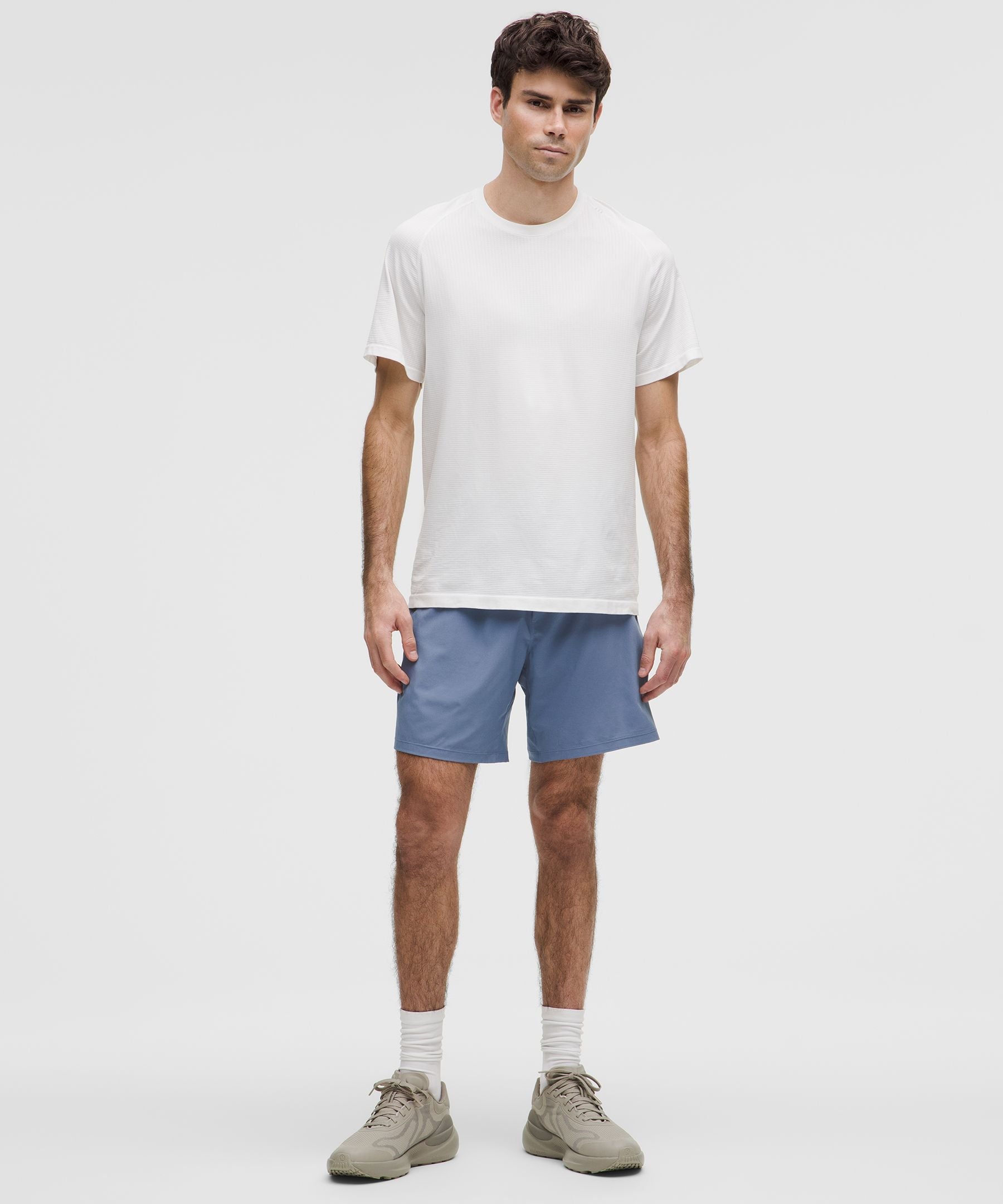 Lululemon Pace Breaker Linerless Short 7" Washed Denim