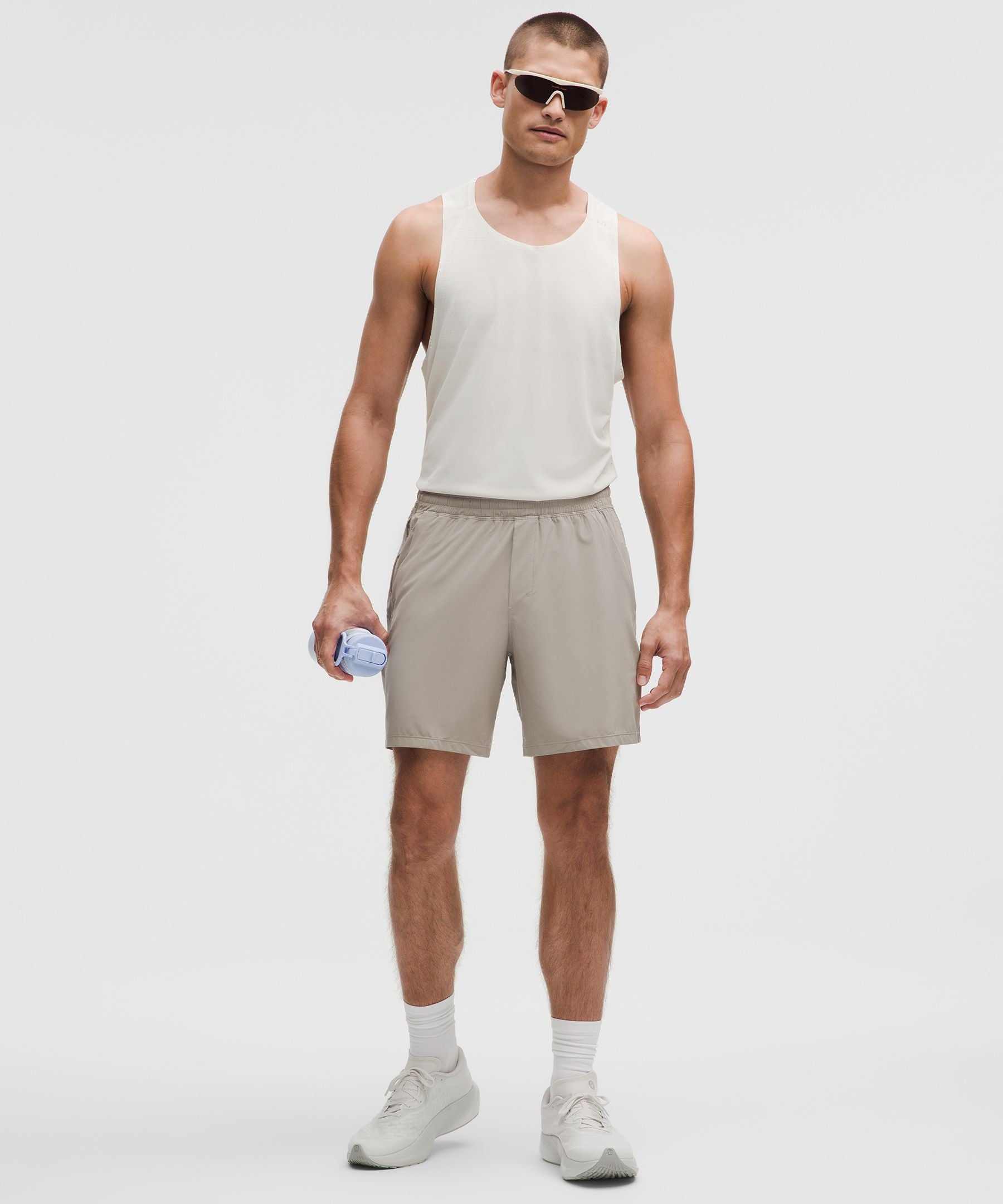 Lululemon Pace Breaker Linerless Short 7" Warm Ash Grey