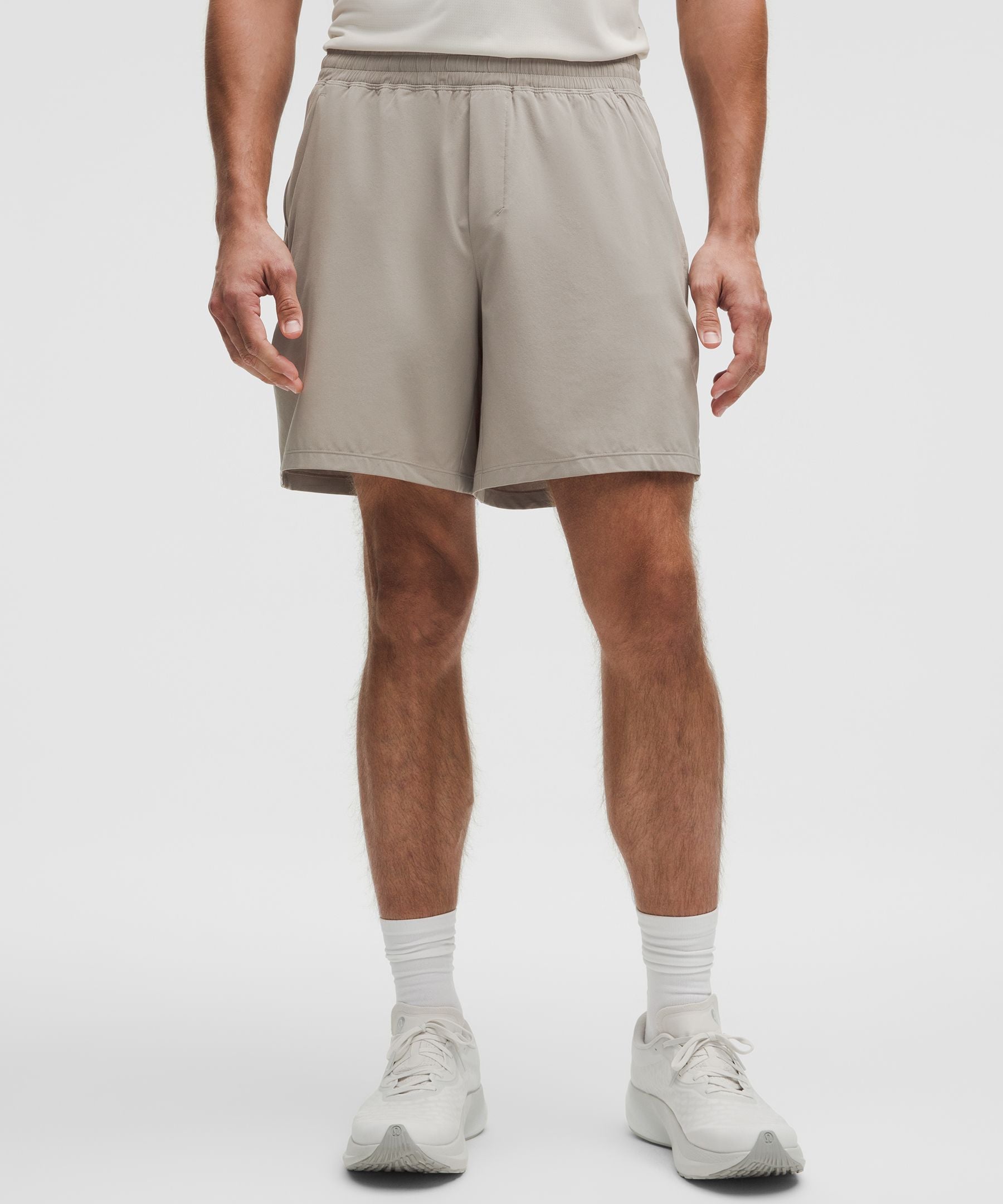 Lululemon Pace Breaker Linerless Short 7" Warm Ash Grey