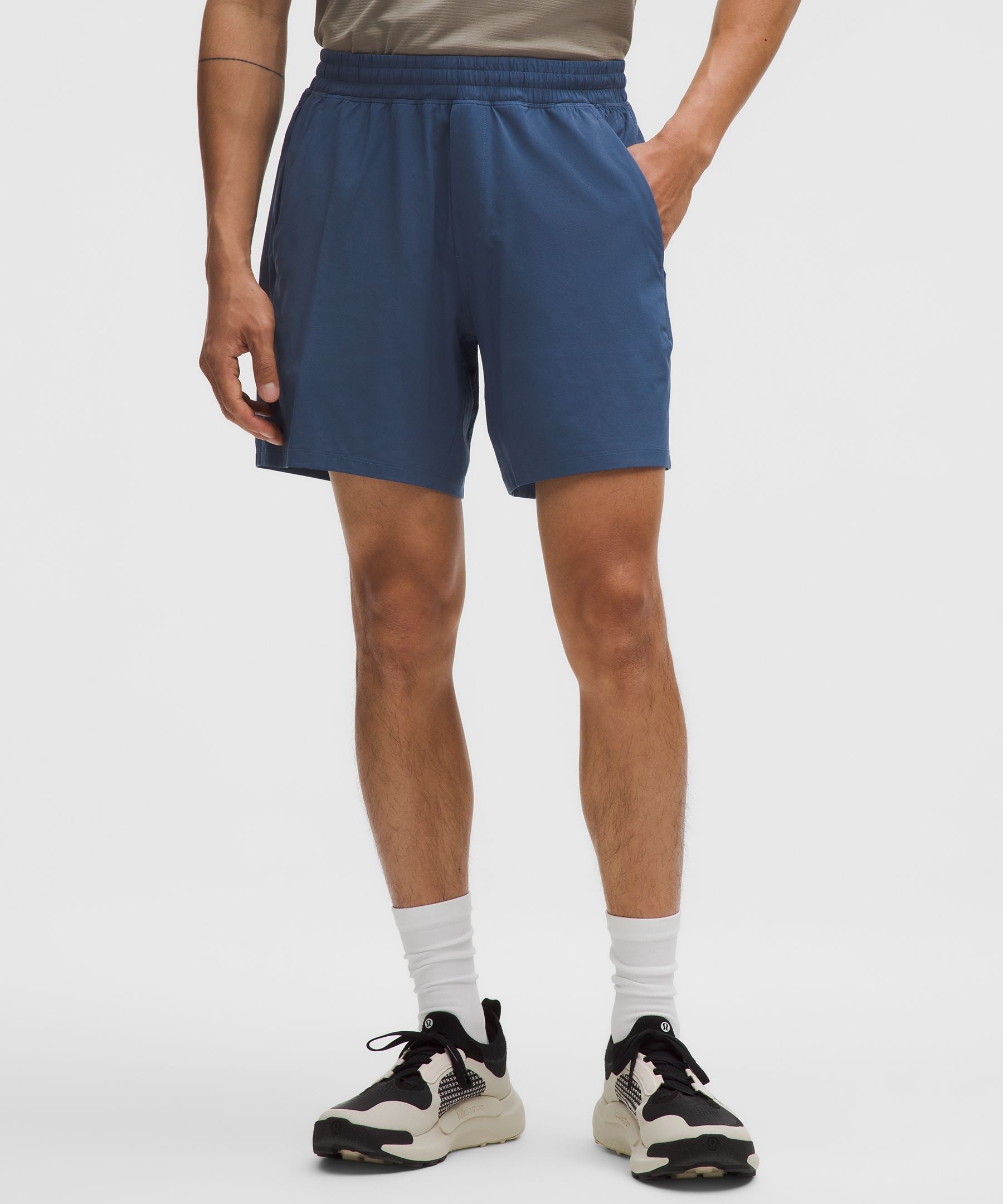 Lululemon Pace Breaker Linerless Short 7" Blue Twill