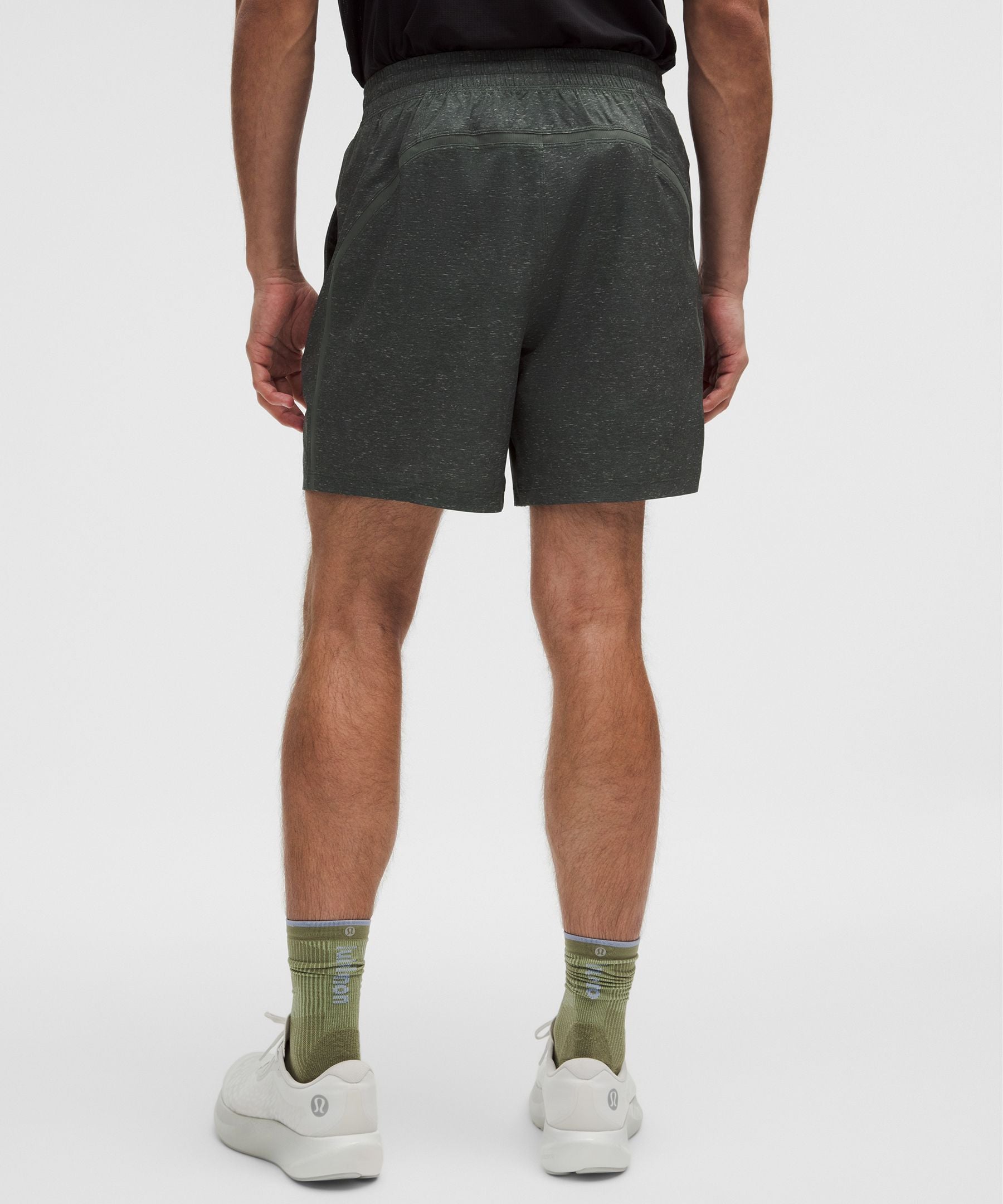 Lululemon Pace Breaker Linerless Short 7" Speckled Heather Palm Deco Multi