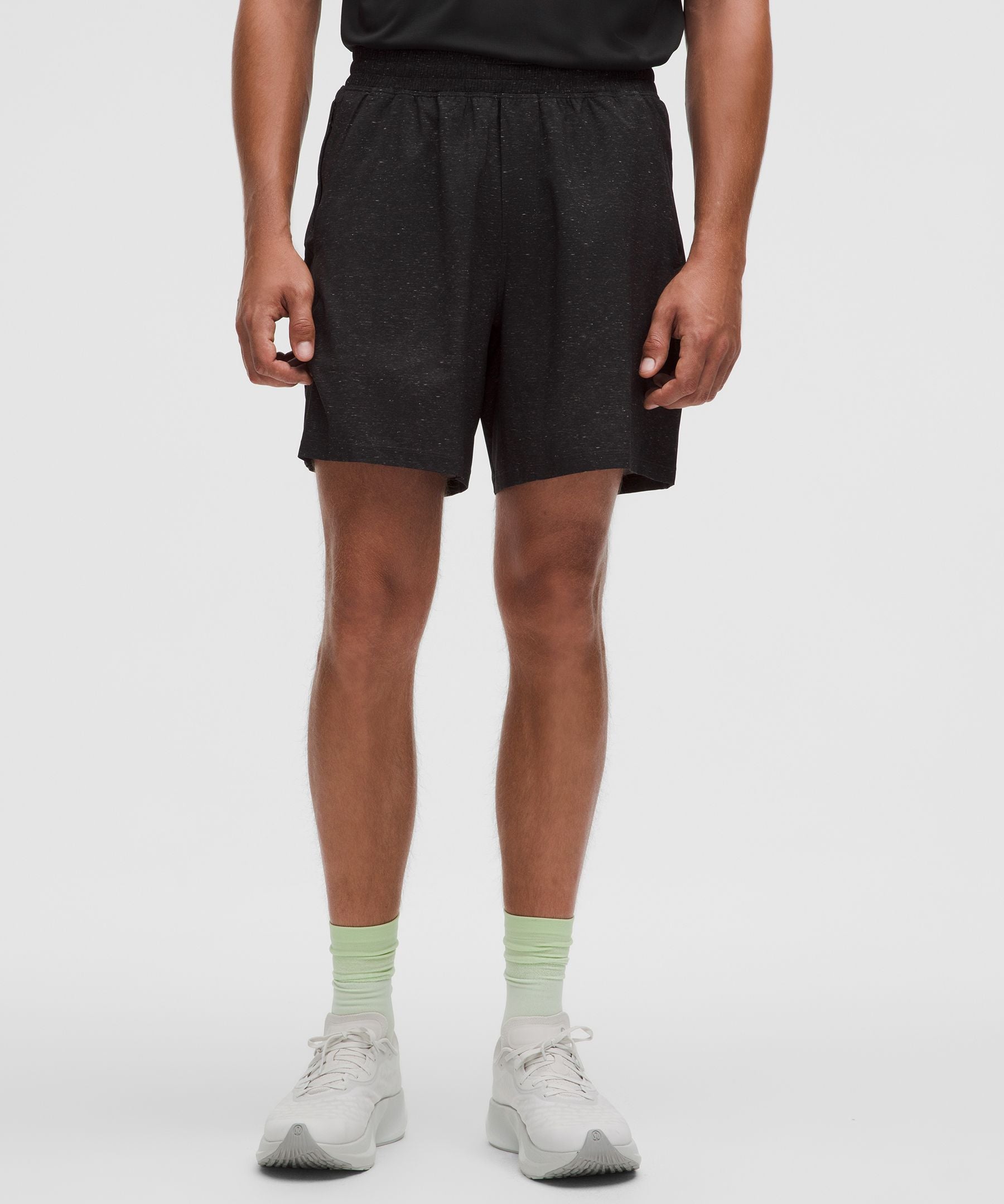 Lululemon Pace Breaker Linerless Short 7" Speckled Heather Black Multi