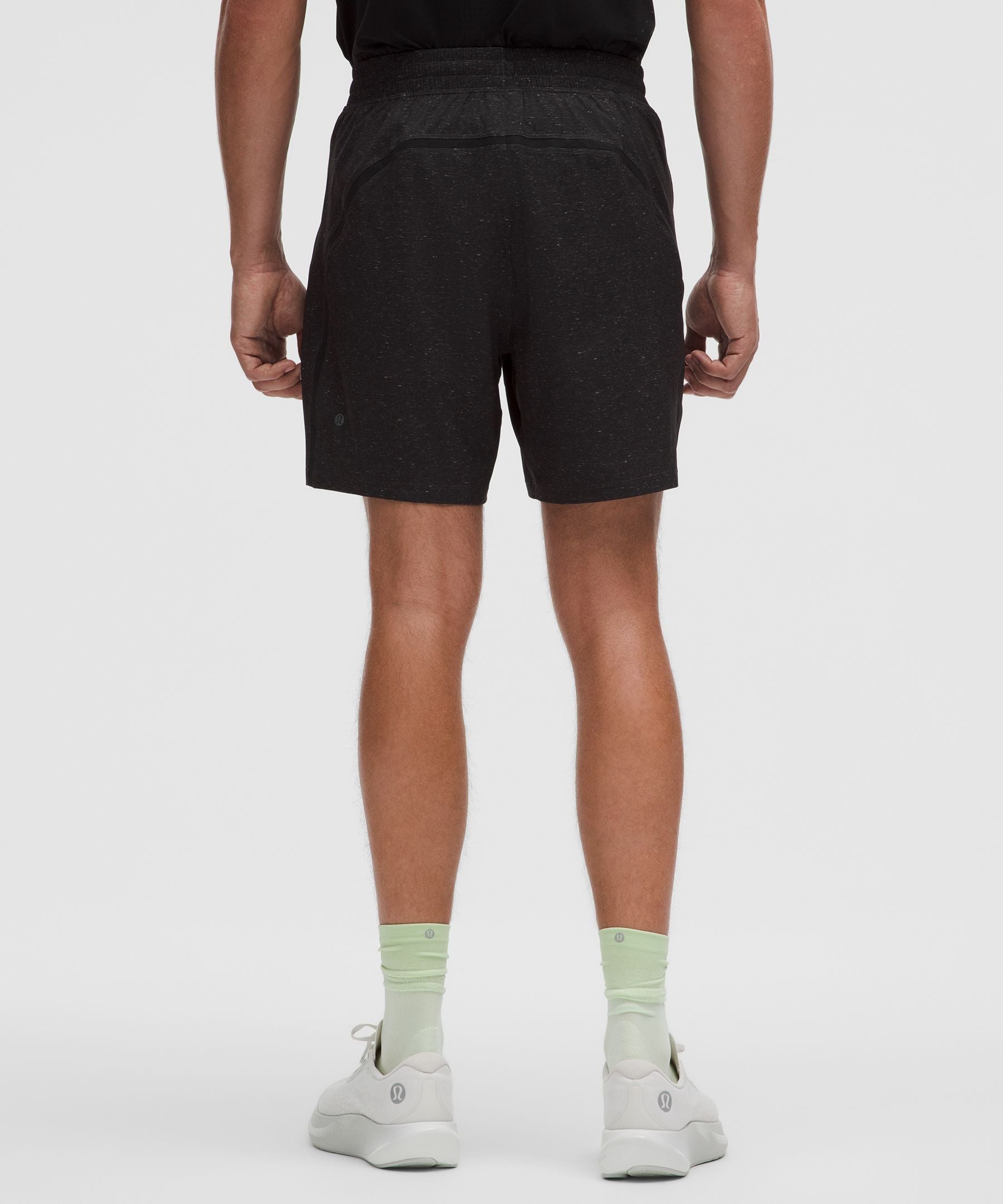 Lululemon Pace Breaker Linerless Short 7" Speckled Heather Black Multi