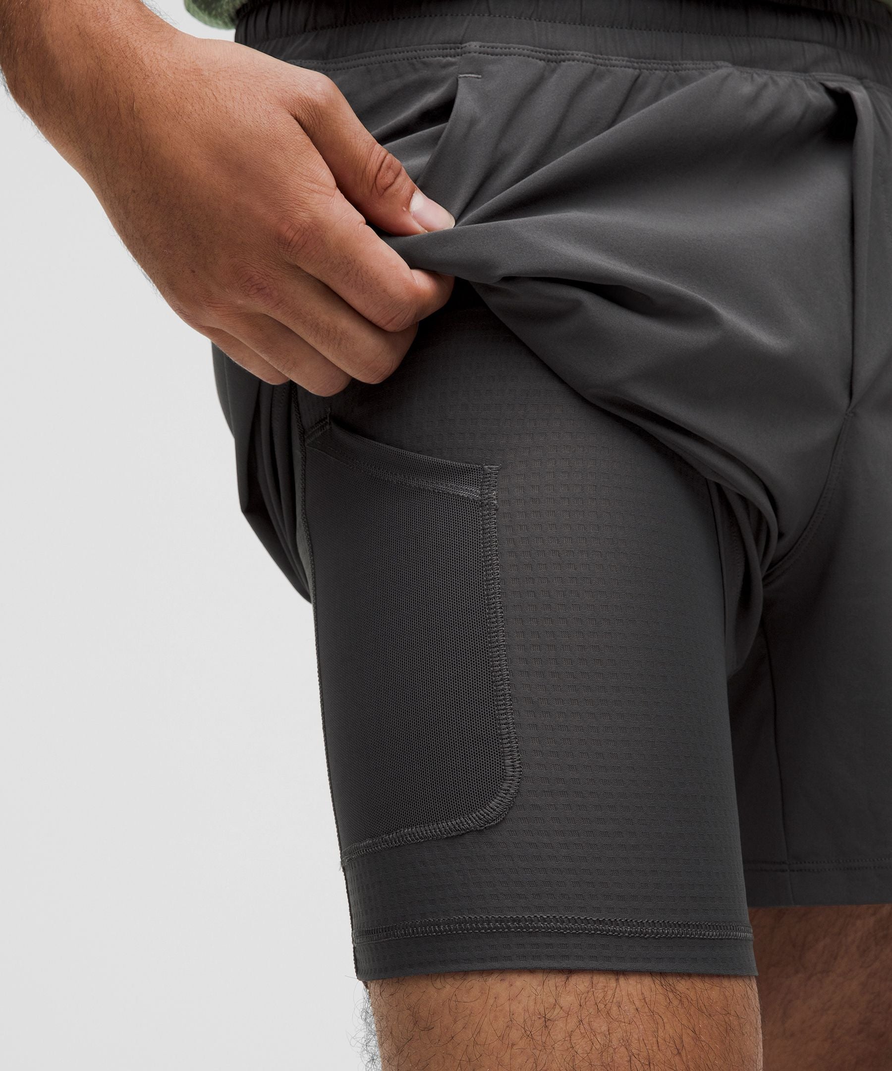 Lululemon Pace Breaker Lined Short 5" Graphite Grey