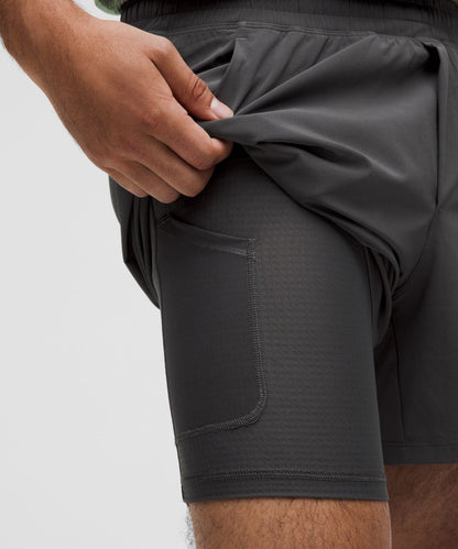 Lululemon Pace Breaker Lined Short 5" Graphite Grey