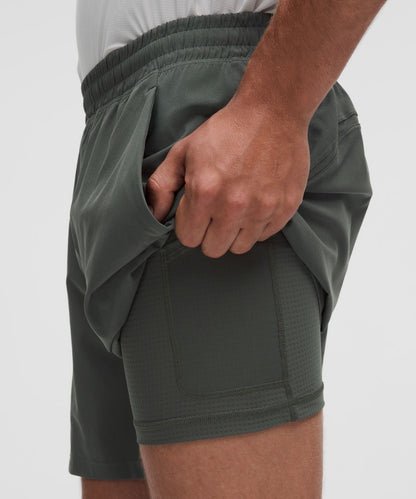 Lululemon Pace Breaker Lined Short 5" Palm Deco
