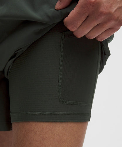Lululemon Pace Breaker Lined Short 5" Rainforest Green