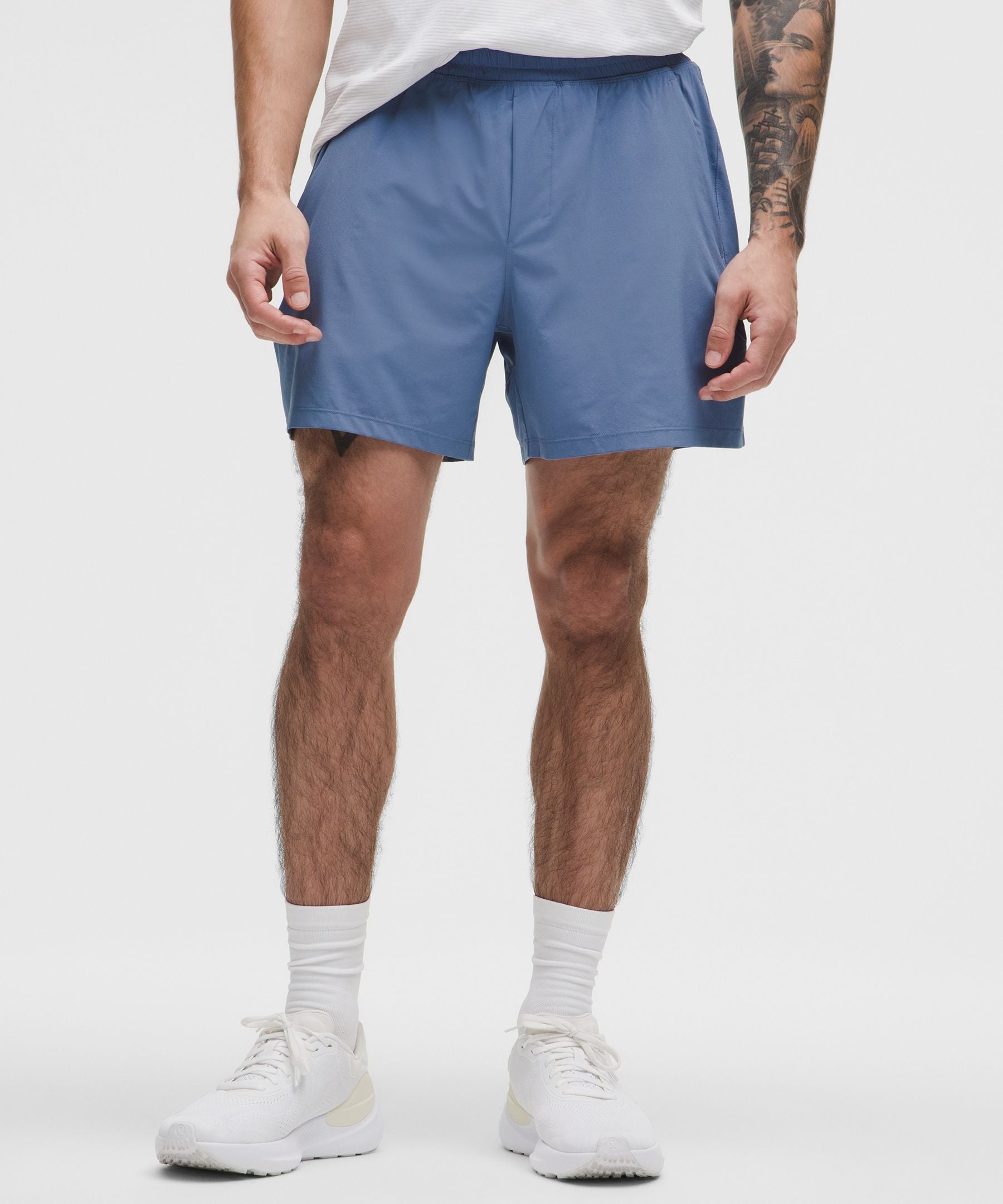 Lululemon Pace Breaker Lined Short 5" Washed Denim