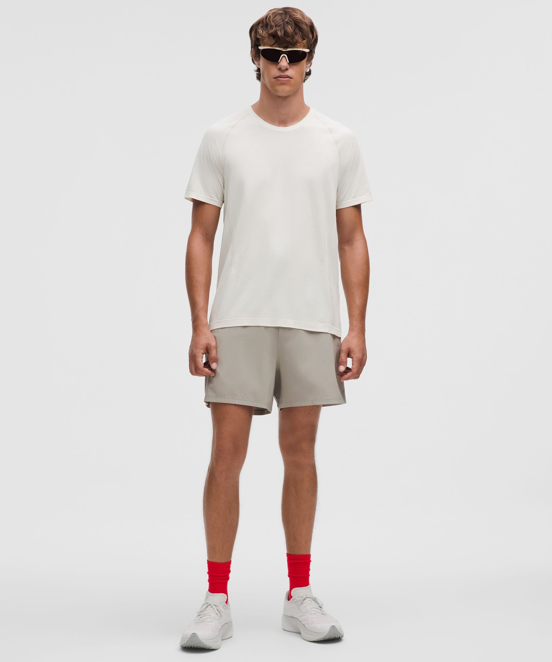 Lululemon Pace Breaker Lined Short 5" Warm Ash Grey