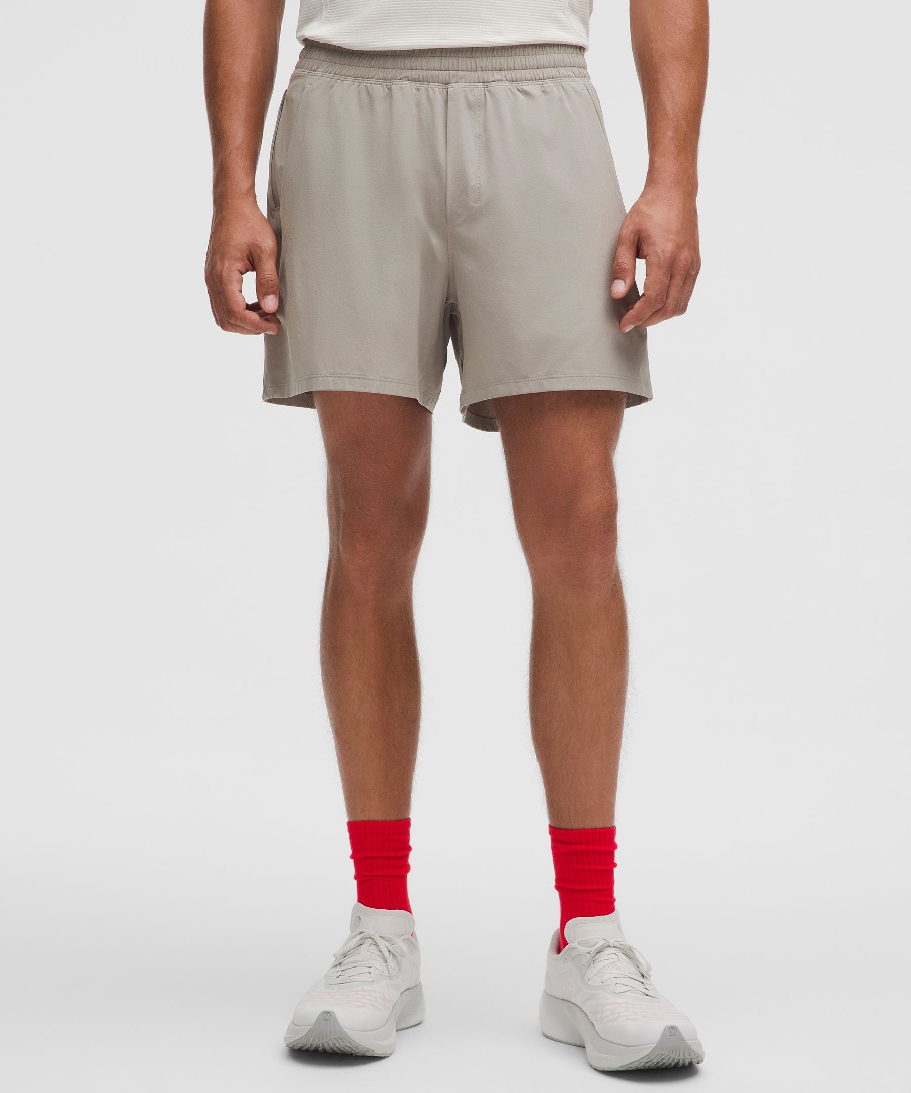 Lululemon Pace Breaker Lined Short 5" Warm Ash Grey