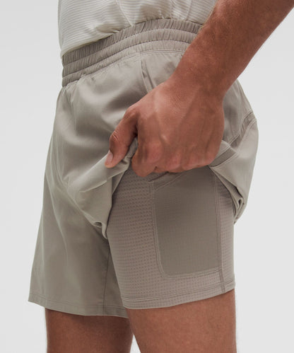 Lululemon Pace Breaker Lined Short 5" Warm Ash Grey