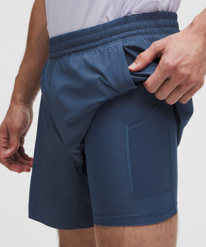 Lululemon Pace Breaker Lined Short 5" Blue Twill