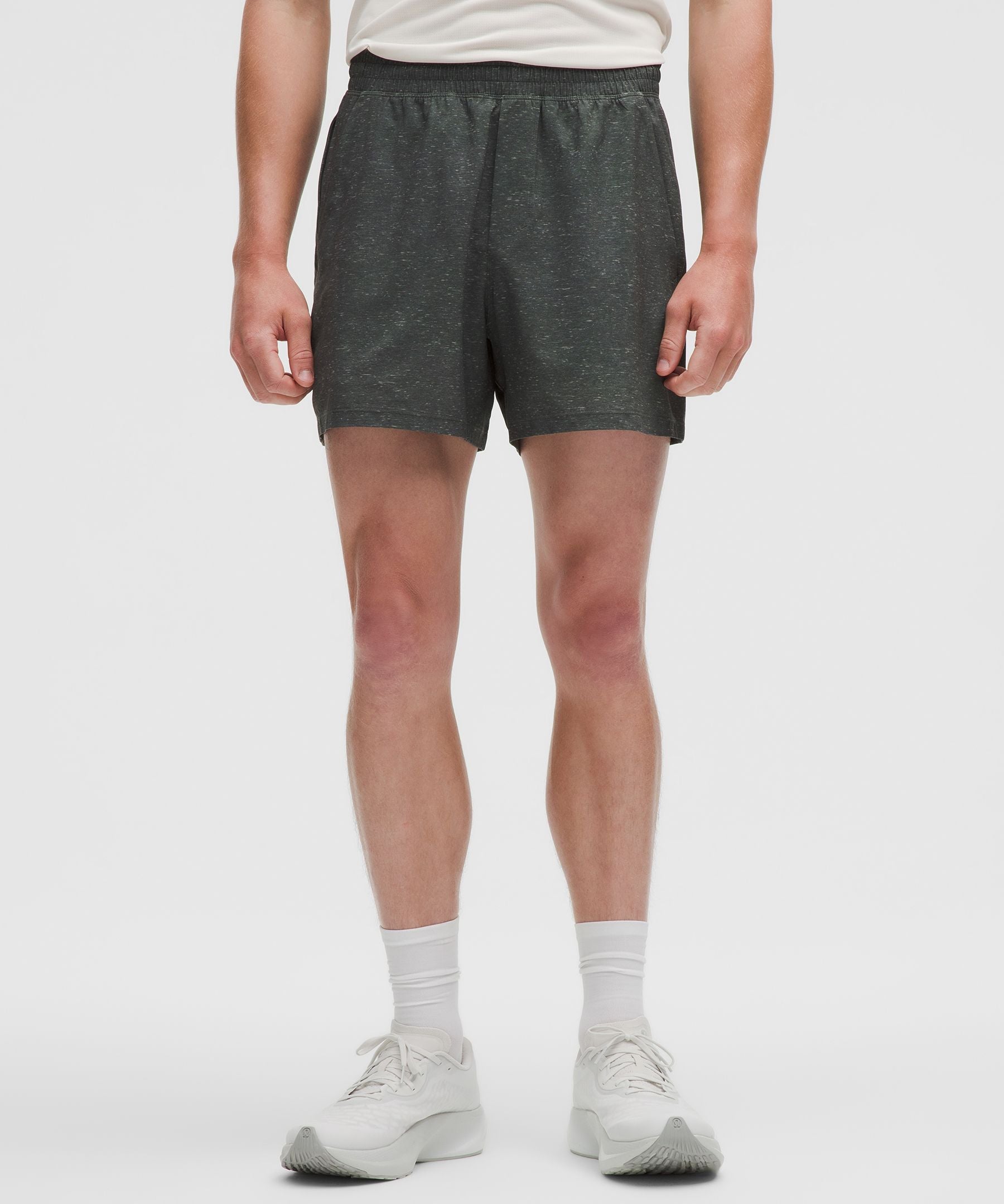 Lululemon Pace Breaker Linerless Short 5" Speckled Heather Palm Deco Multi