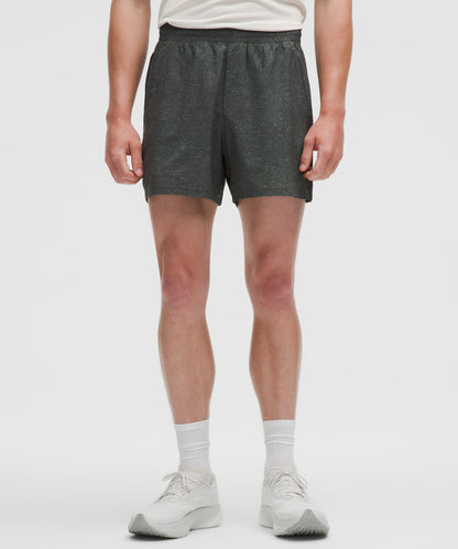 Lululemon Pace Breaker Linerless Short 5" Speckled Heather Palm Deco Multi