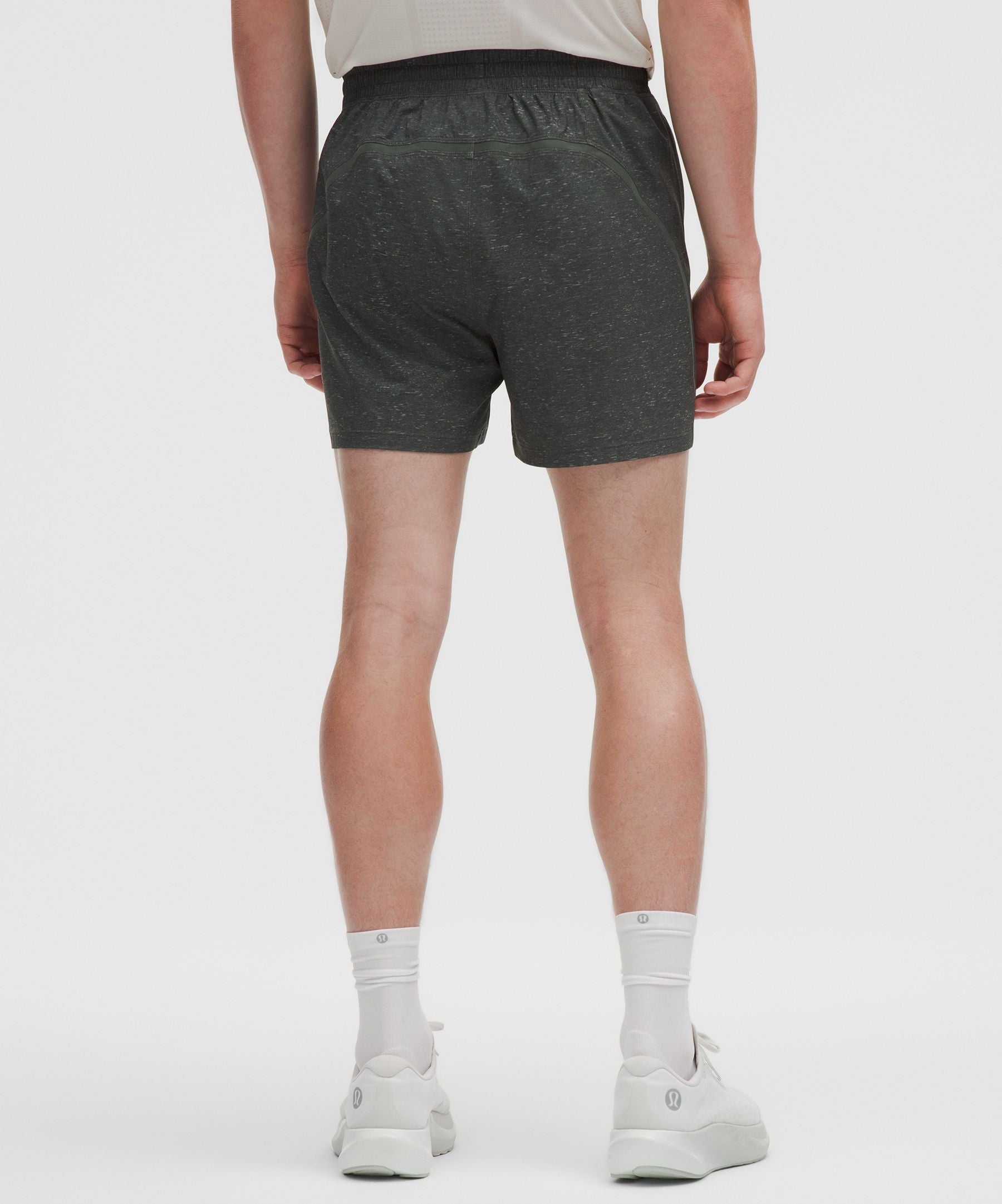 Lululemon Pace Breaker Linerless Short 5" Speckled Heather Palm Deco Multi