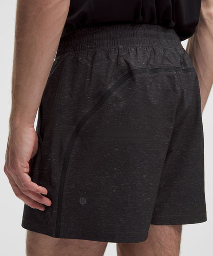 Lululemon Pace Breaker Linerless Short 5" Speckled Heather Black Multi