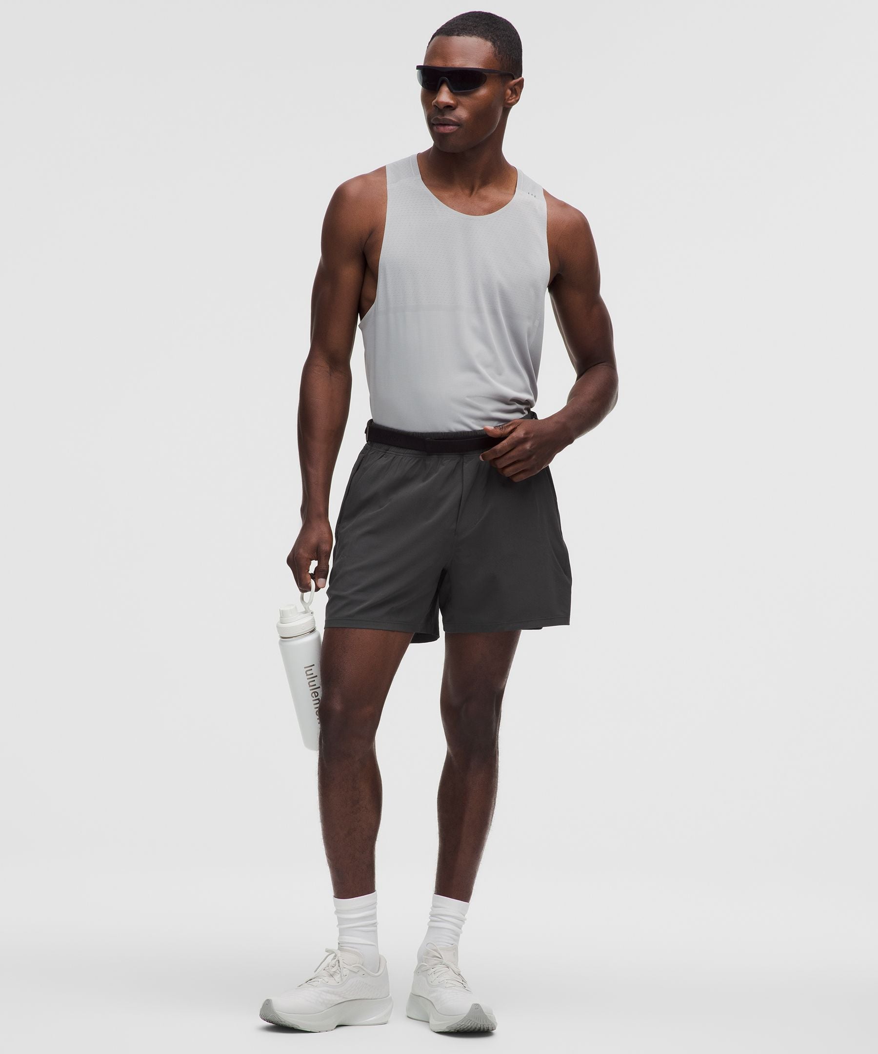 Lululemon Pace Breaker Linerless Short 5" Graphite Grey