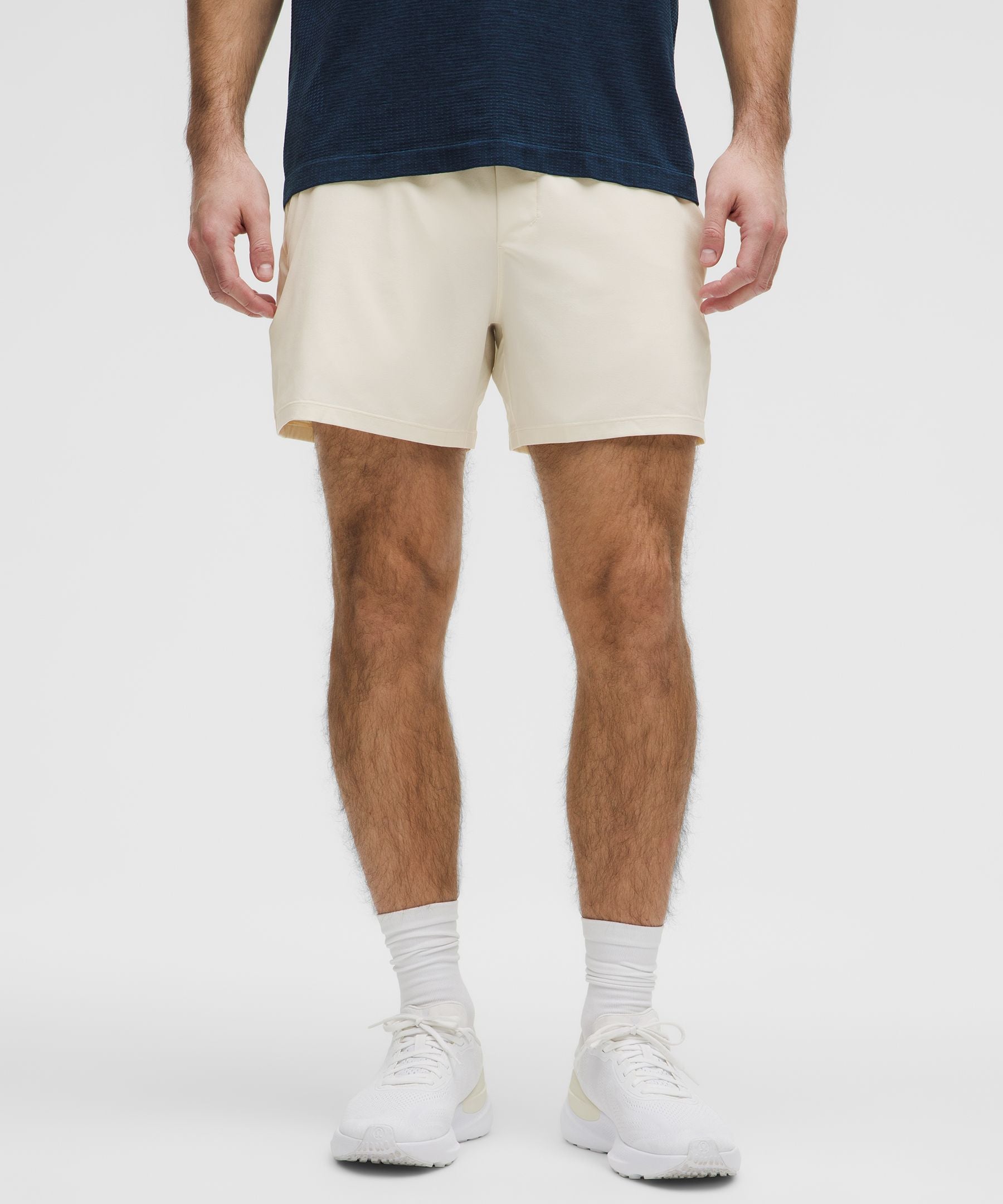 Lululemon Pace Breaker Linerless Short 5" Light Ivory