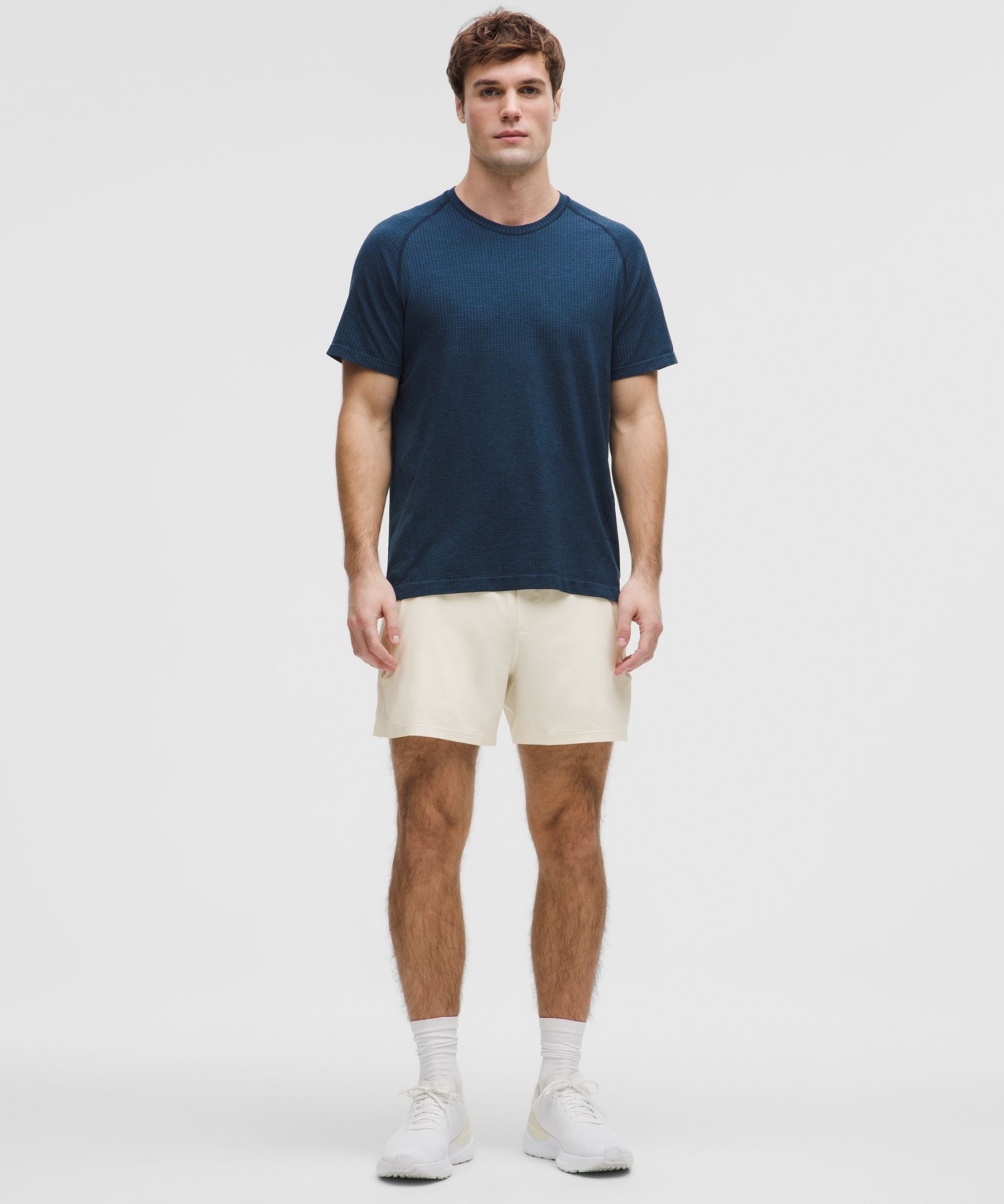 Lululemon Pace Breaker Linerless Short 5" Light Ivory