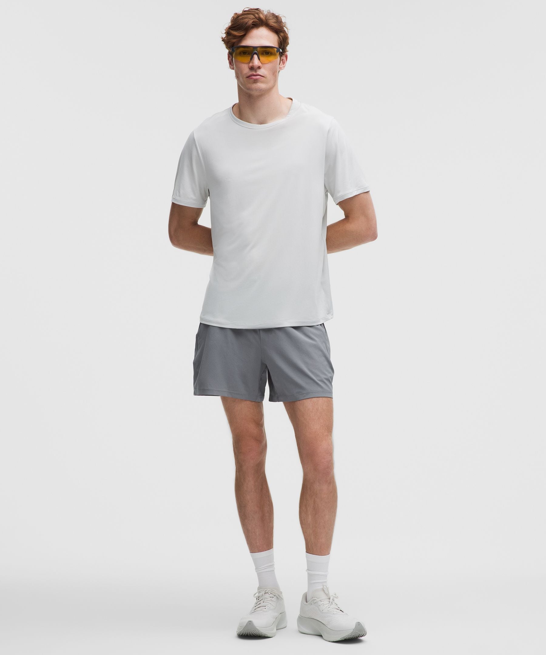 Lululemon Pace Breaker Linerless Short 5" Solar Grey