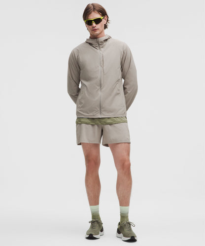 Lululemon Pace Breaker Linerless Short 5" Warm Ash Grey