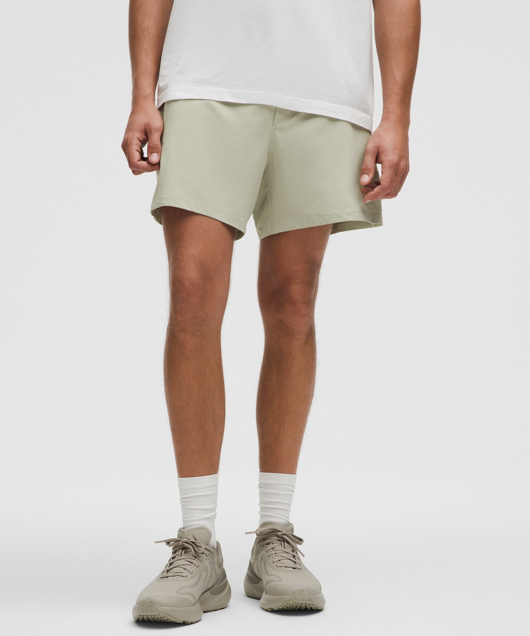 Lululemon Pace Breaker Linerless Short 5" Fog Green