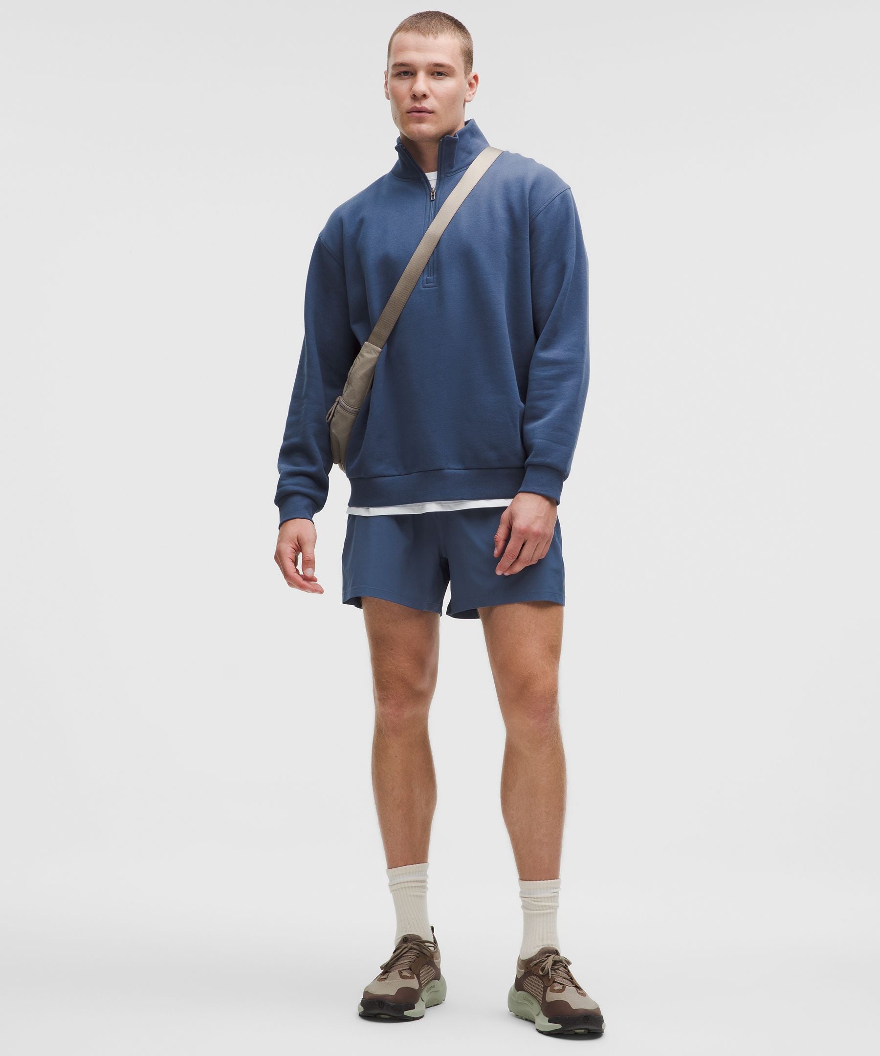 Lululemon Pace Breaker Linerless Short 5" Blue Twill