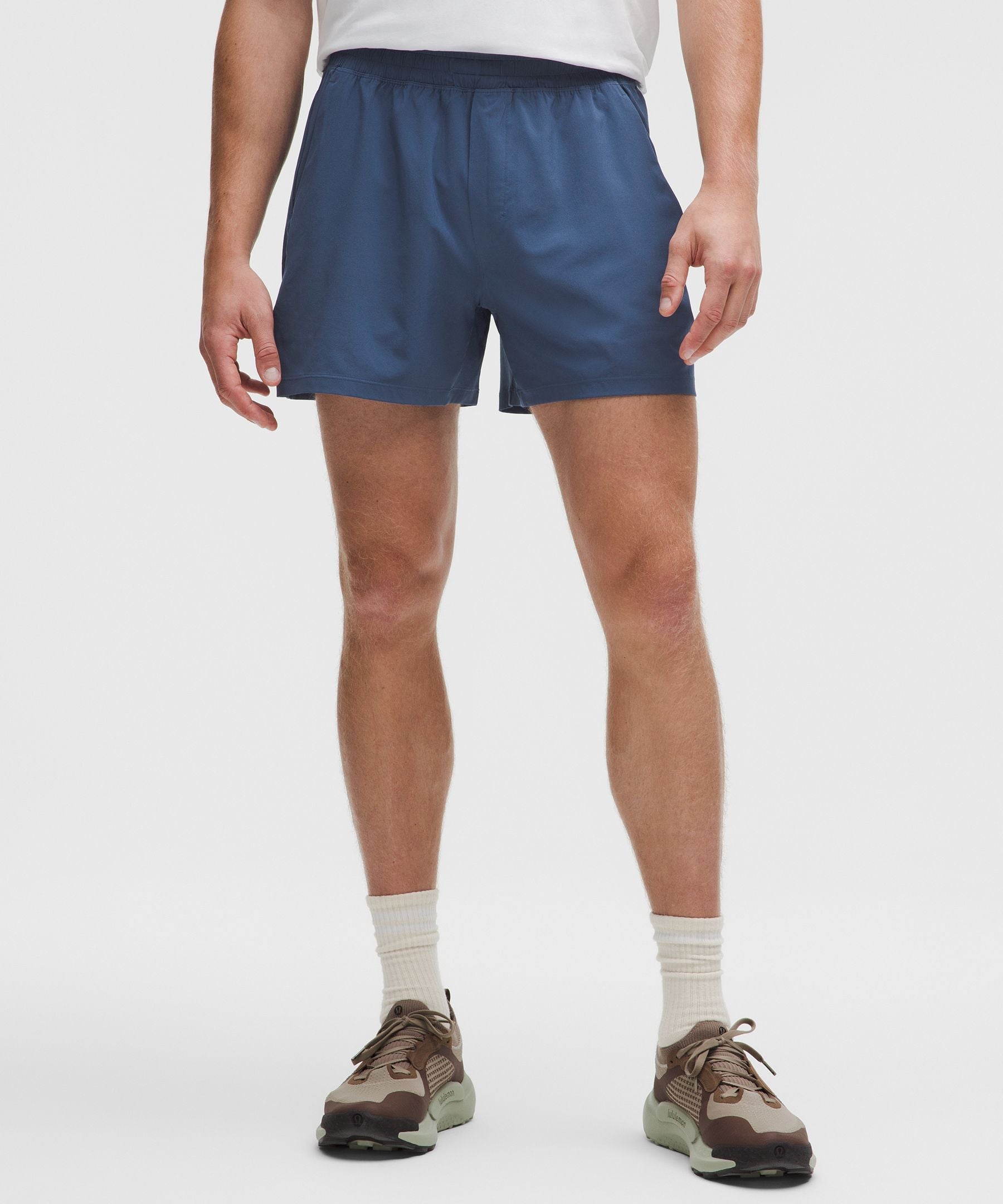 Lululemon Pace Breaker Linerless Short 5" Blue Twill