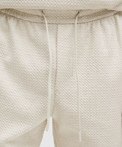 Lululemon Textured Double-Knit Cotton Short 7" Heathered Bone/Black