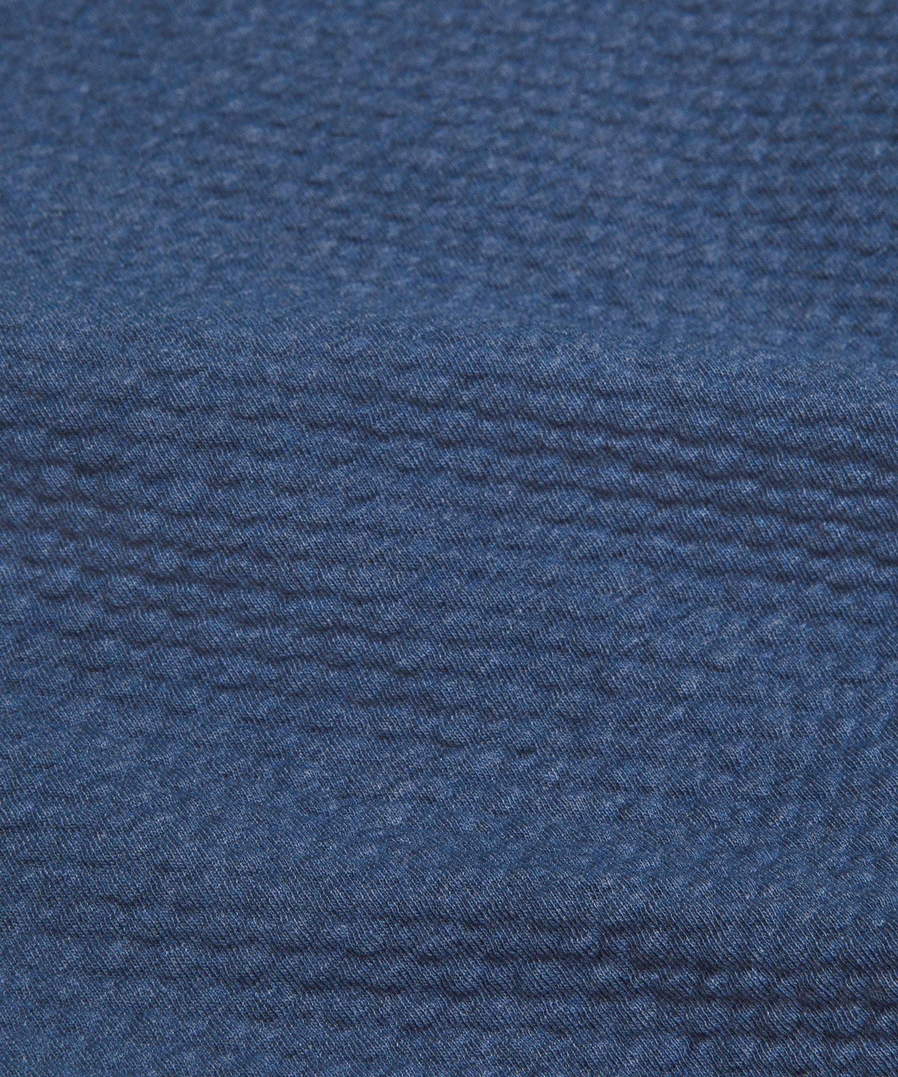 Lululemon Textured Double-Knit Cotton Short 7" Heathered Blue Twill/Black