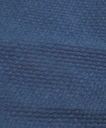 Lululemon Textured Double-Knit Cotton Short 7" Heathered Blue Twill/Black
