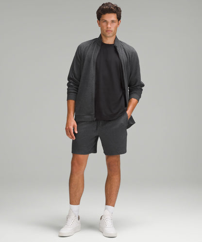 Lululemon Textured Double-Knit Cotton Short 7" Heathered Black/Black