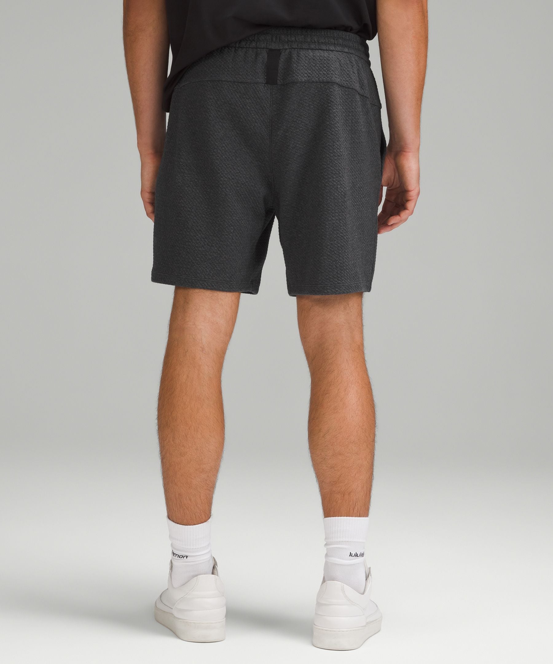 Lululemon Textured Double-Knit Cotton Short 7" Heathered Black/Black
