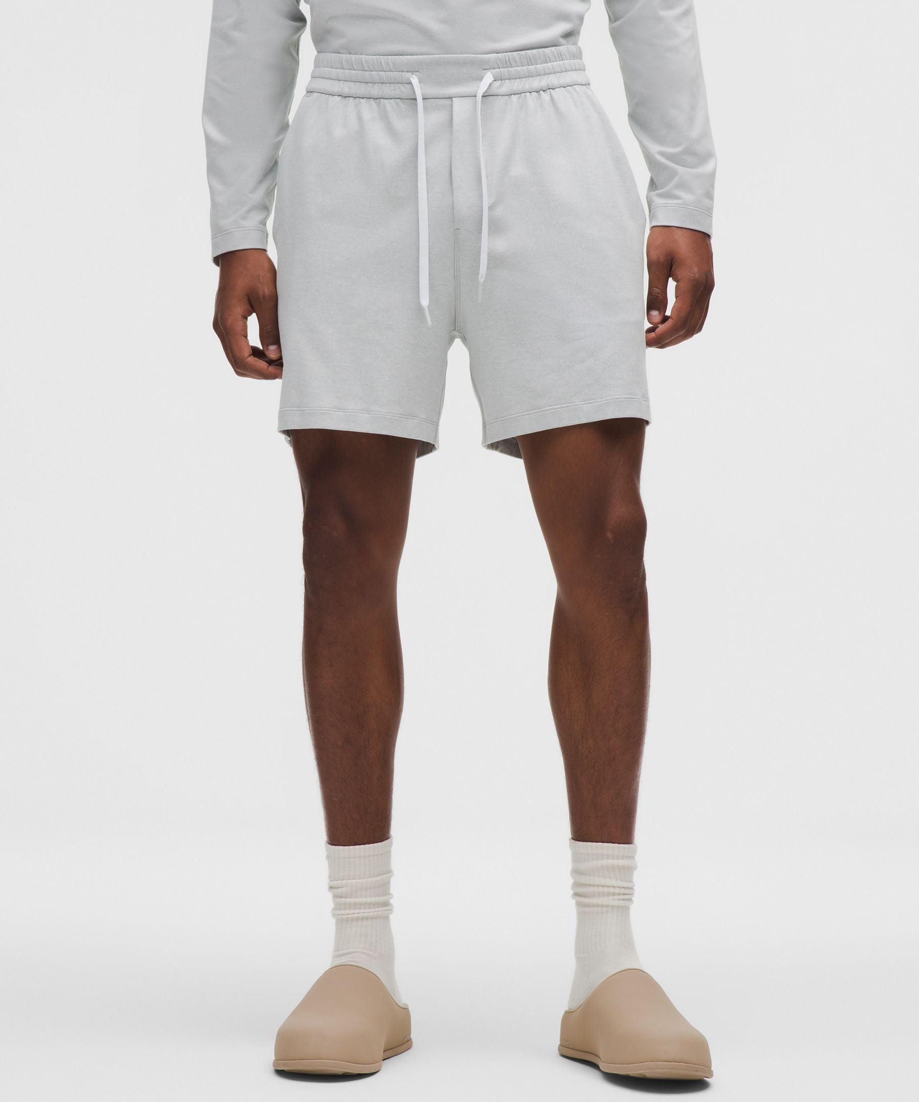 Lululemon Soft Jersey Short 5" Heathered Vapor/Heathered Silver Drop
