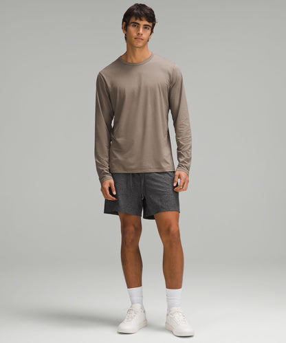 Lululemon Soft Jersey Short 5" Heathered Black/Heathered Graphite Grey
