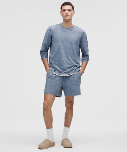 Lululemon Soft Jersey Short 5" Heathered Blue Twill/Heathered Dove Grey