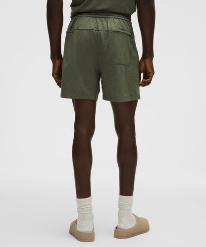 Lululemon Soft Jersey Short 5" Heathered Palm Deco/Heathered Bay Leaf