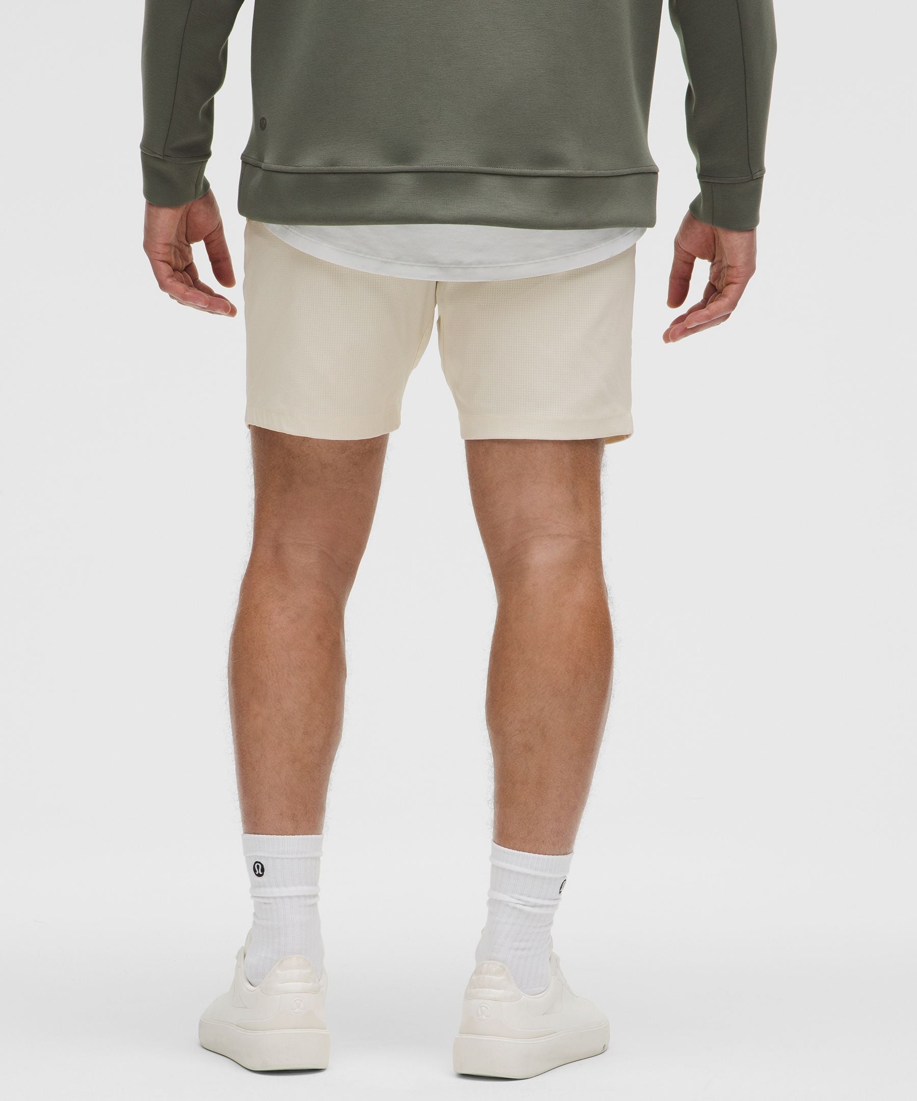 Lululemon ABC Classic-Fit Short 7" *WovenAir Light Ivory