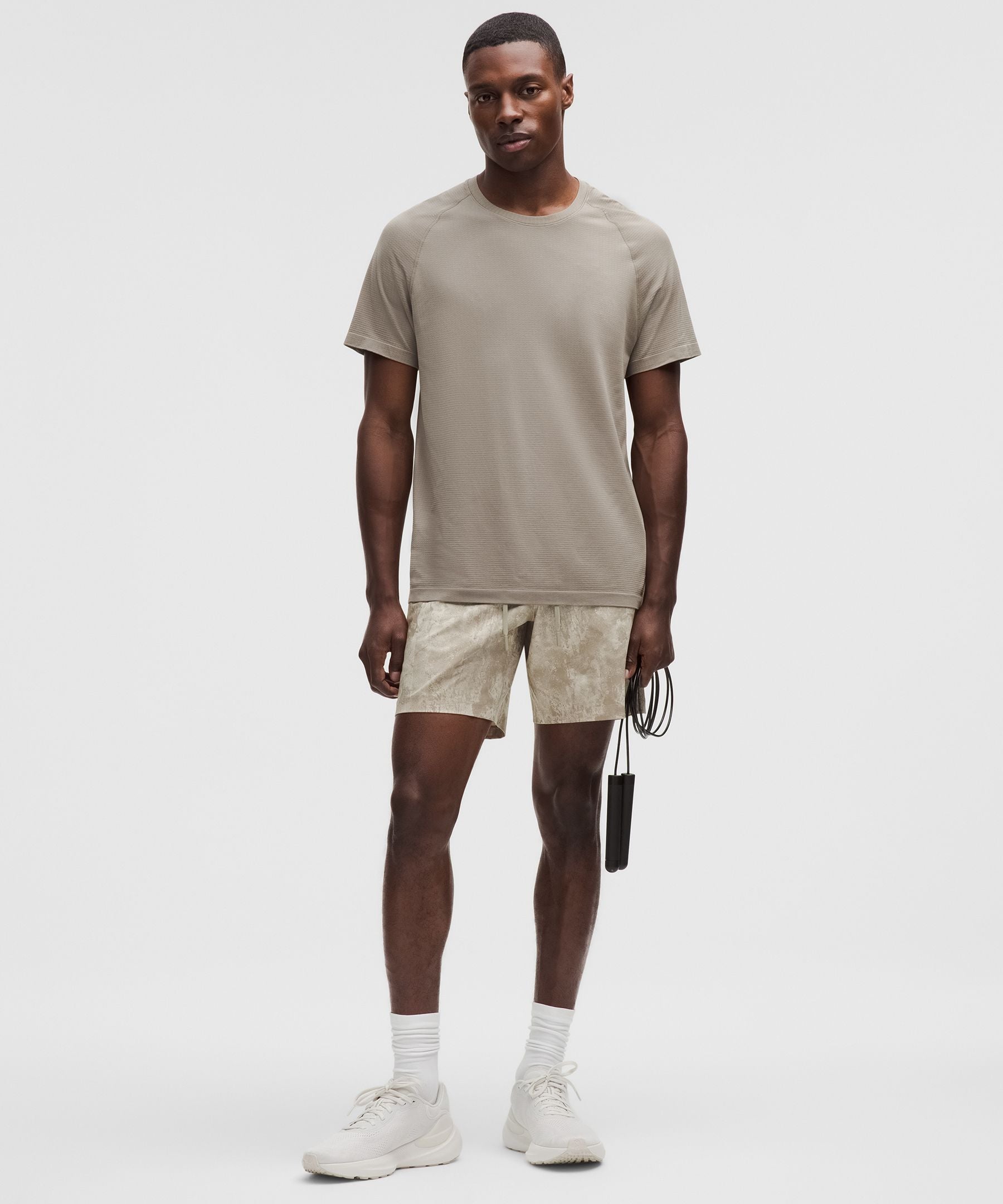 Lululemon Zeroed In Linerless Short 7" Carbon Crunch Sheer Oak Multi