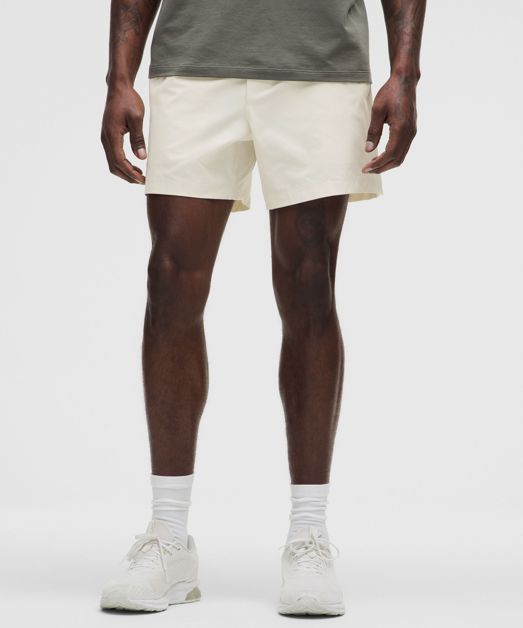 Lululemon Zeroed In Linerless Short 5" Light Ivory