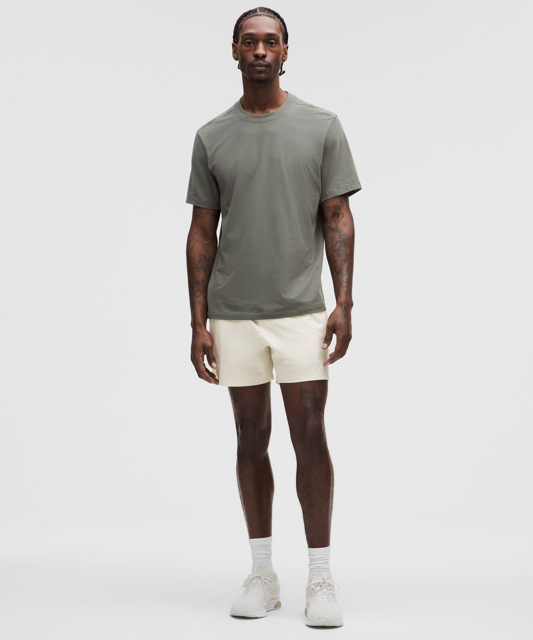 Lululemon Zeroed In Linerless Short 5" Light Ivory