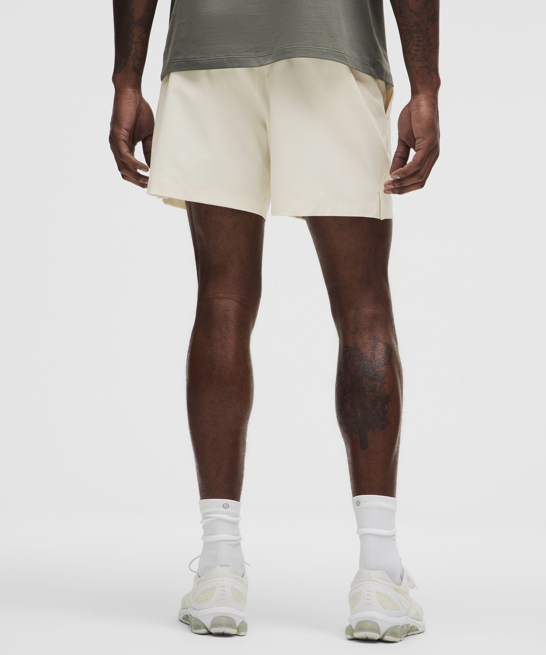 Lululemon Zeroed In Linerless Short 5" Light Ivory