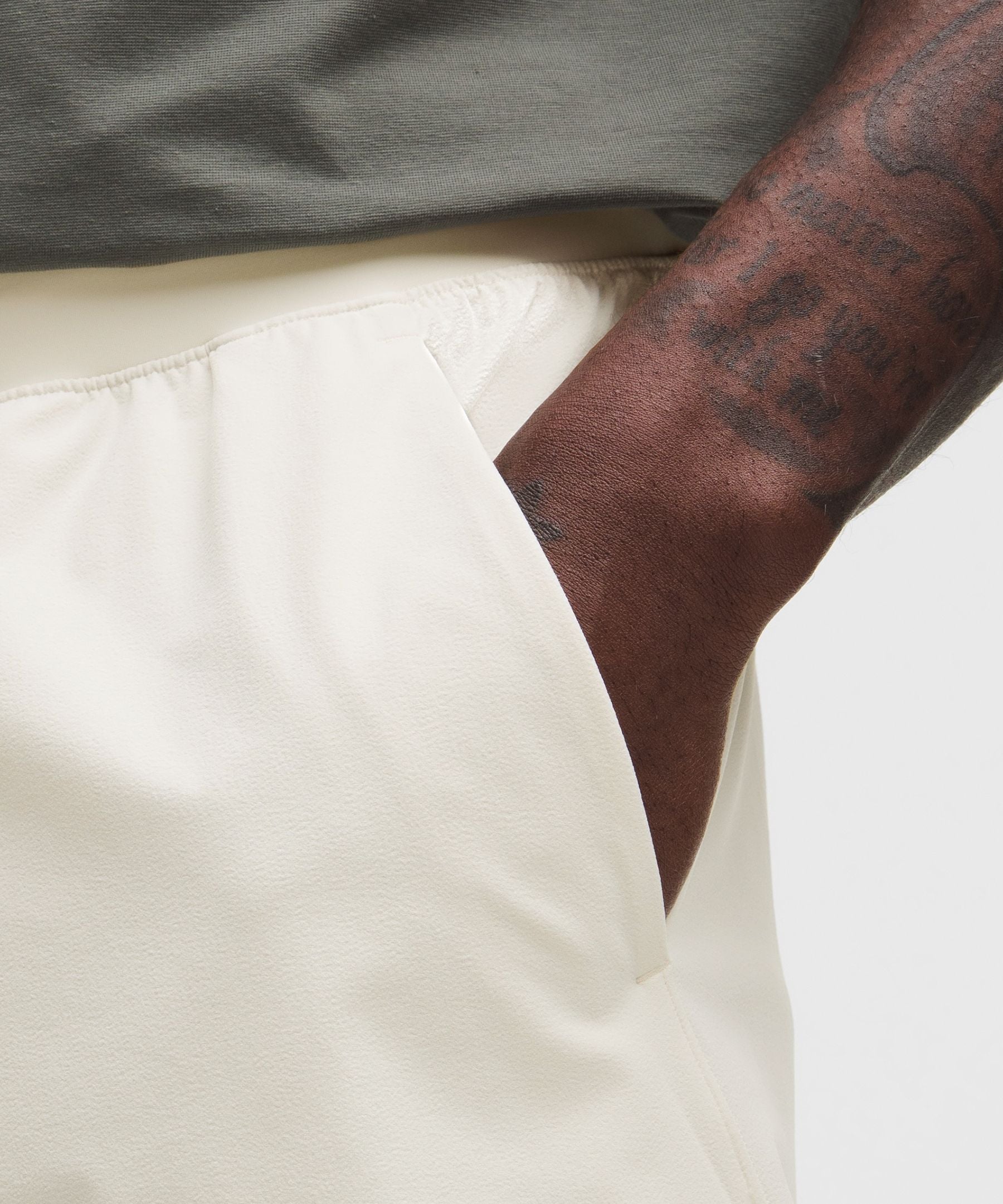 Lululemon Zeroed In Linerless Short 5" Light Ivory