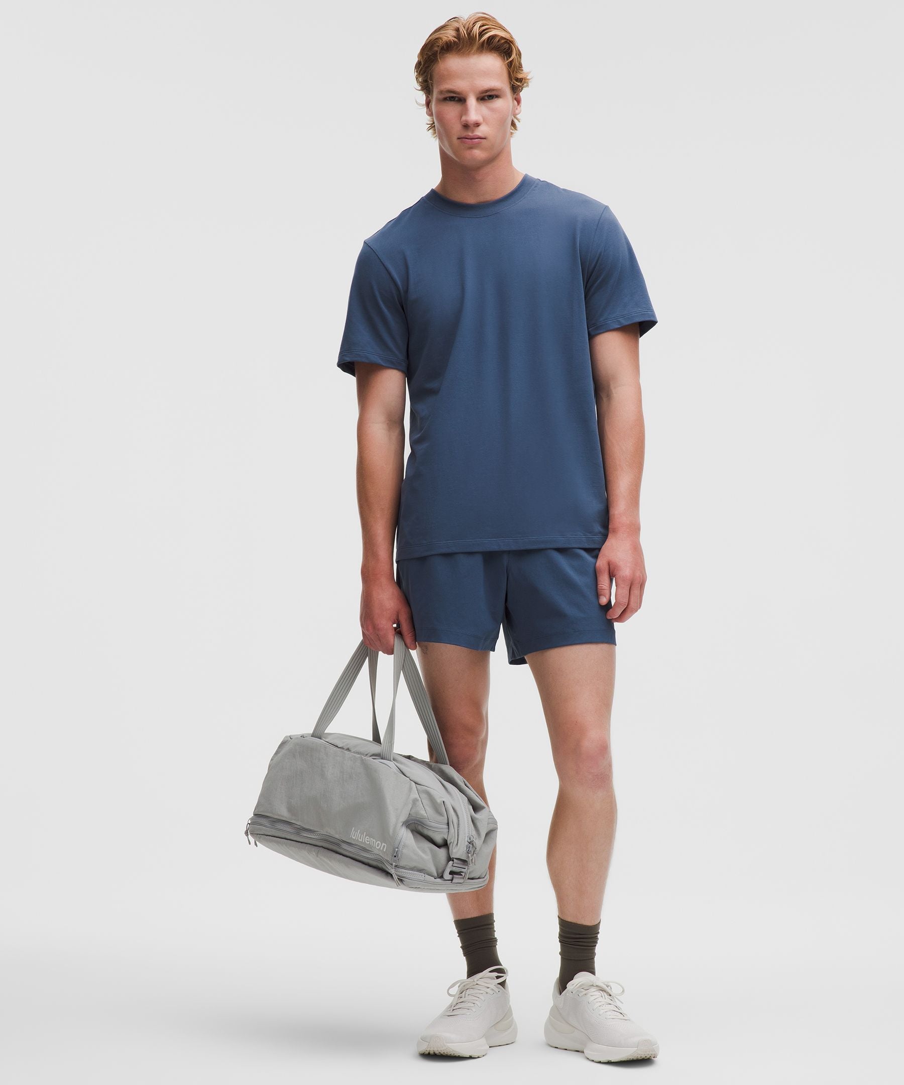 Lululemon Zeroed In Linerless Short 5" Blue Twill