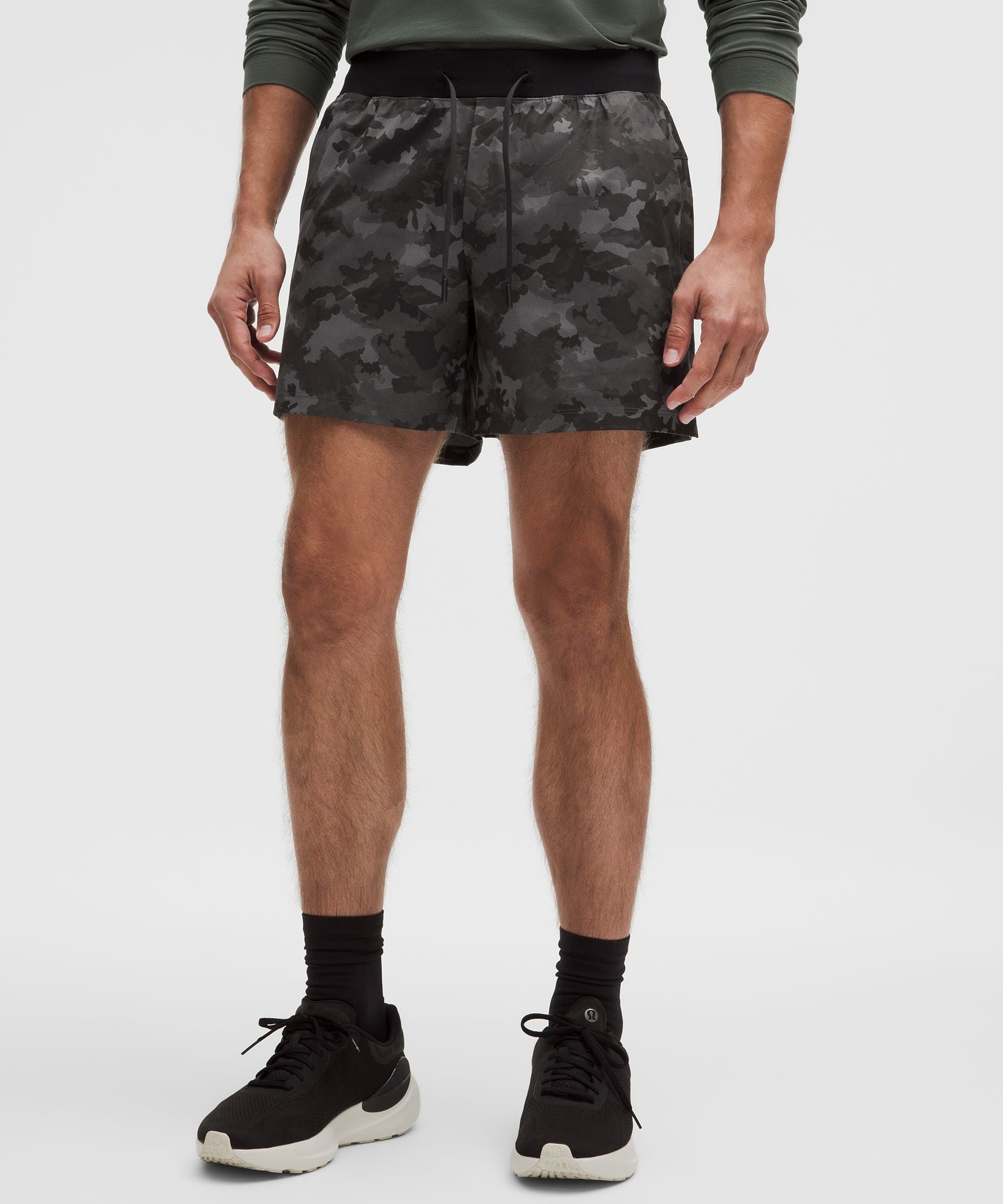 Lululemon Zeroed In Linerless Short 5" Thawed Camo Black Multi