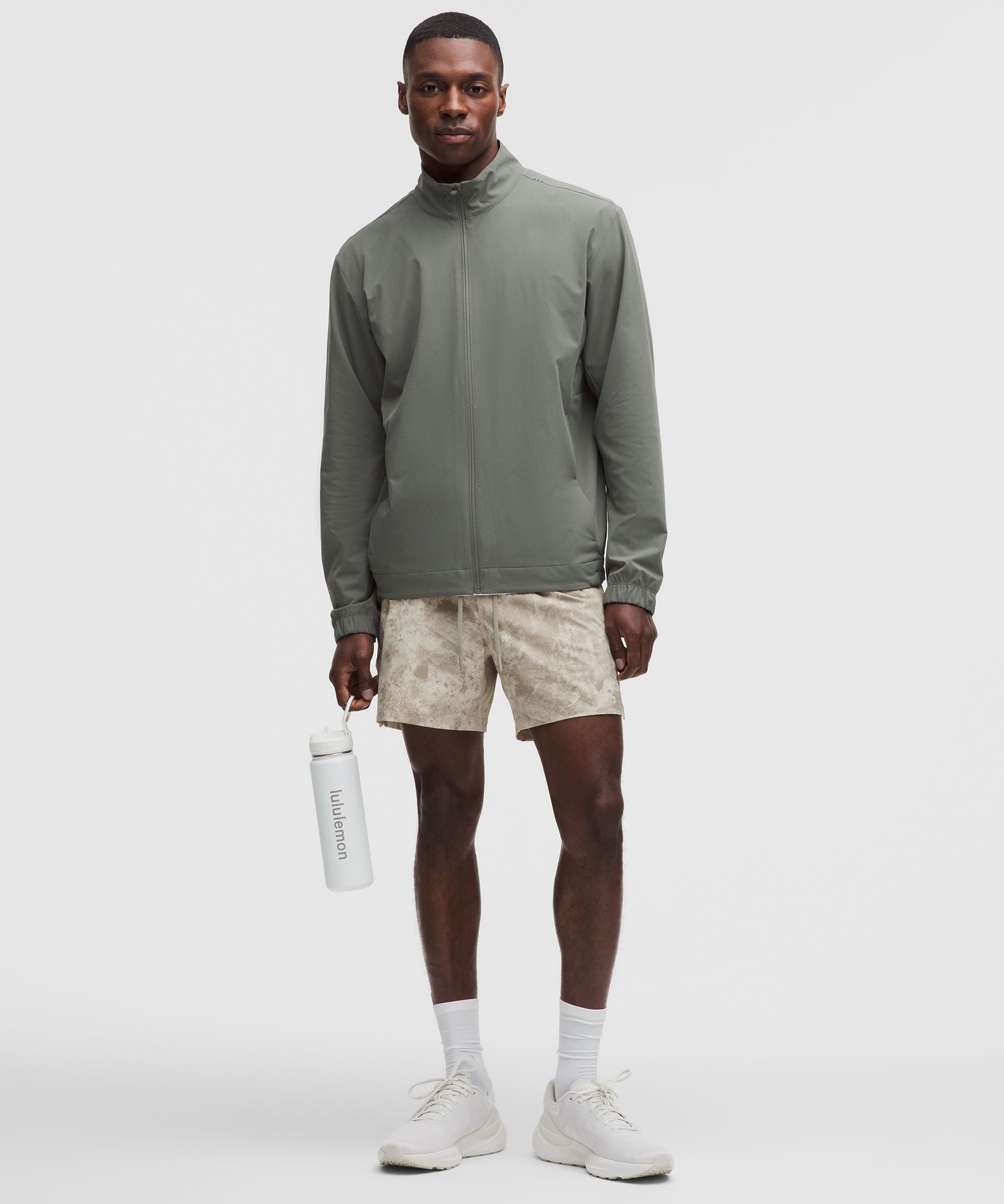 Lululemon Zeroed In Linerless Short 5" Carbon Crunch Sheer Oak Multi