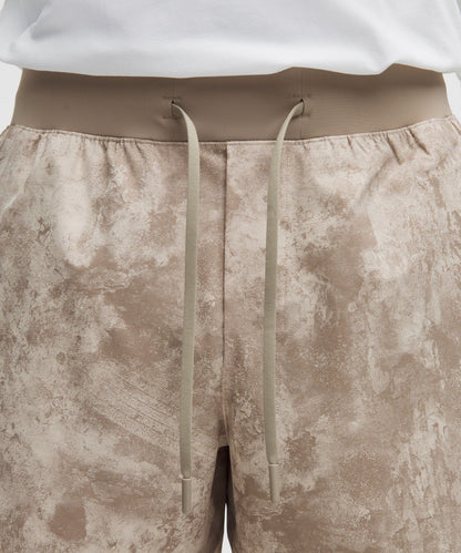 Lululemon Zeroed In Linerless Short 5" Carbon Crunch Sheer Oak Multi