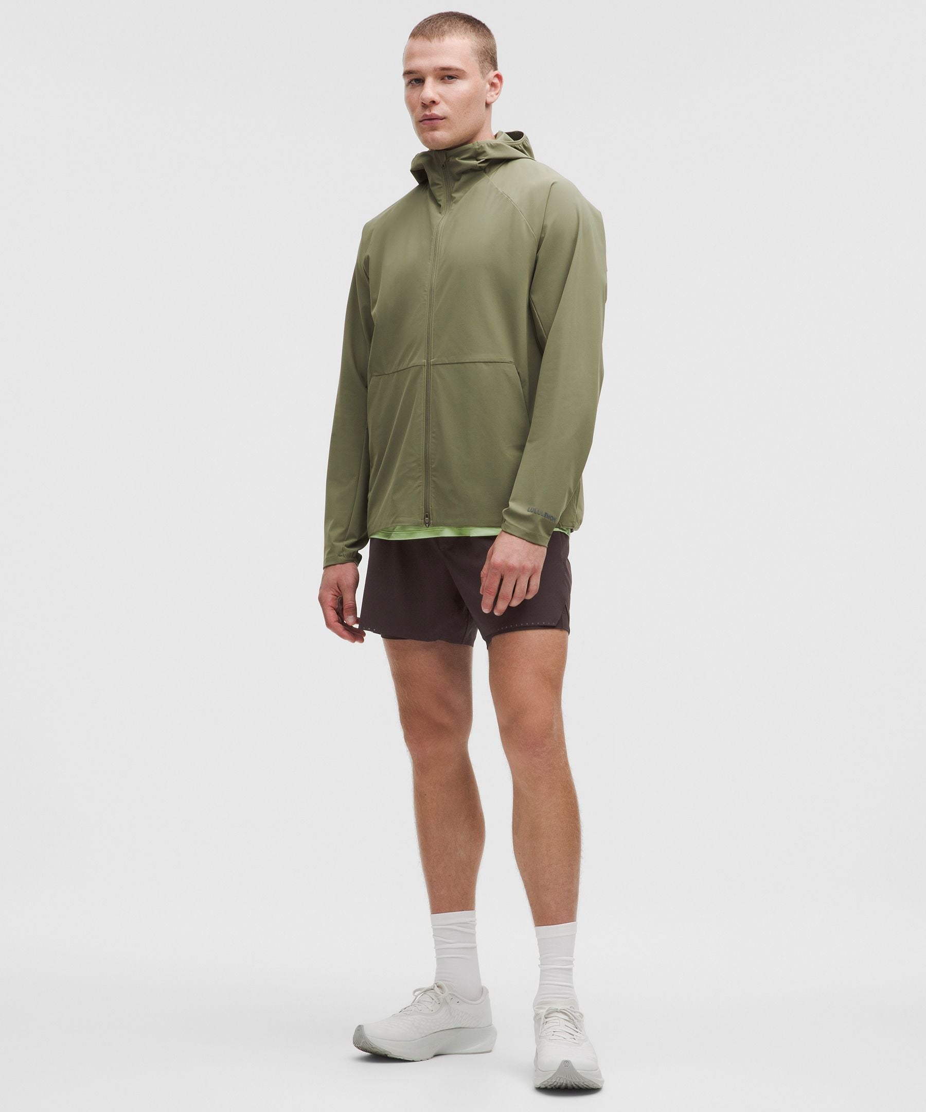 Lululemon Fast and Free Lined Running Short 5" Sequoia